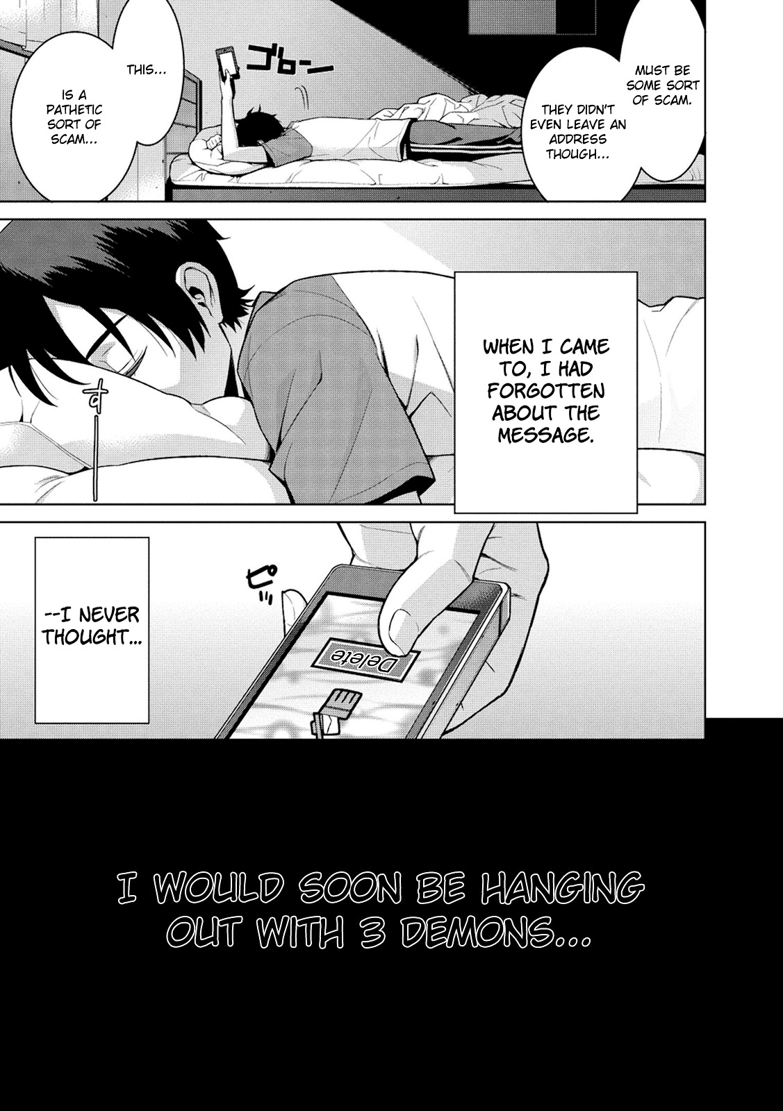 Maou na Ore to Fushihime no Yubiwa Chapter 1.2 page 4 - Chapter 1v2 : Gate 1: The Nightmare Begins