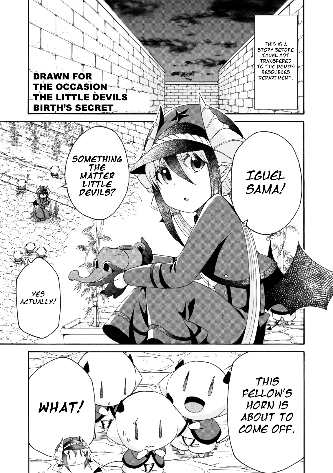 Maou no Jinji Chapter 6.5 page 1 - Chapter 6.5: The Little Devils' Birth's Secret