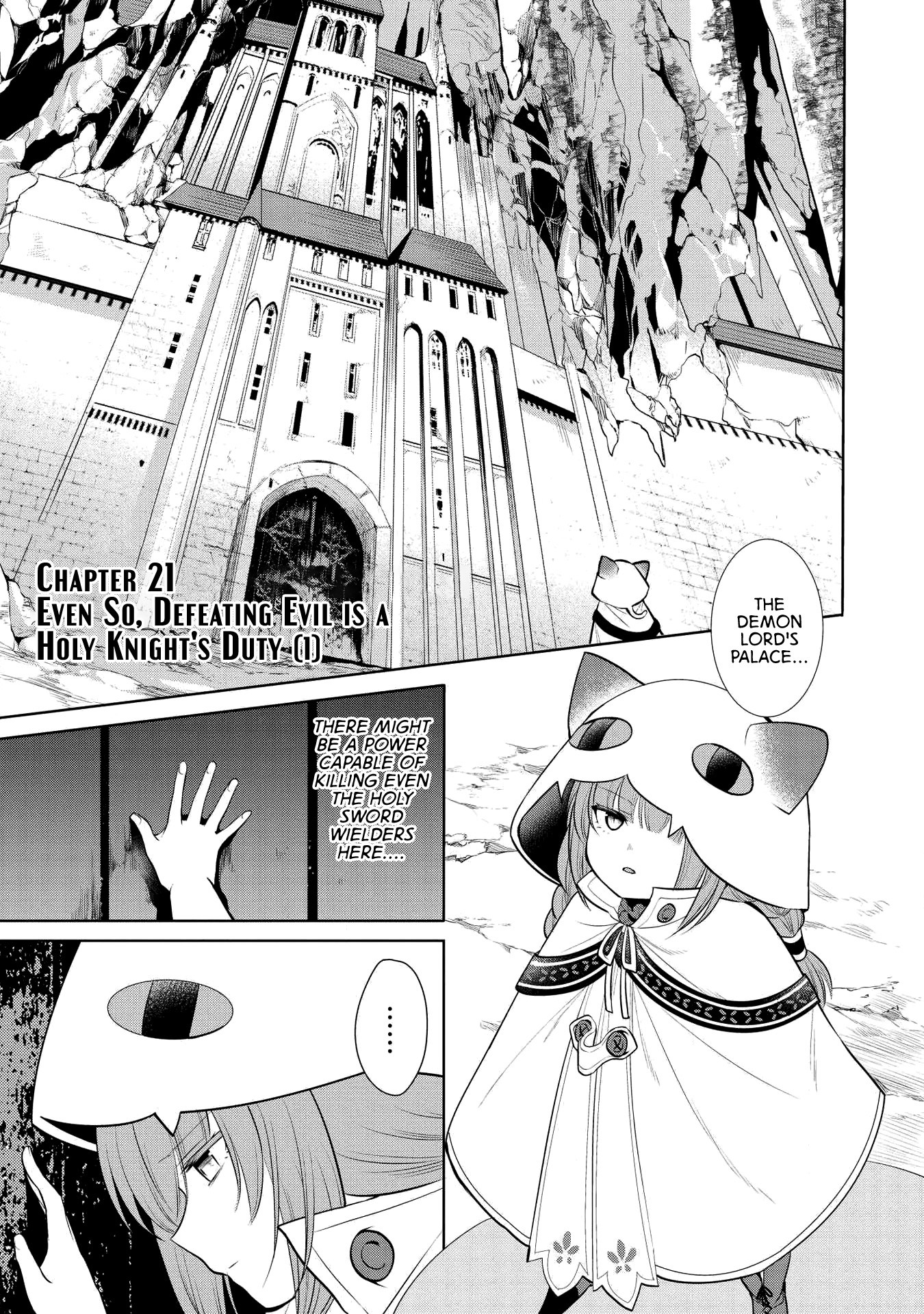 Maou no Ore ga Dorei Elf wo Yome ni Shitanda ga, Dou Medereba Ii? Chapter 21 page 1 - Chapter 21: Even So, Defeating Evil Is A Holy Knight's Duty (1)