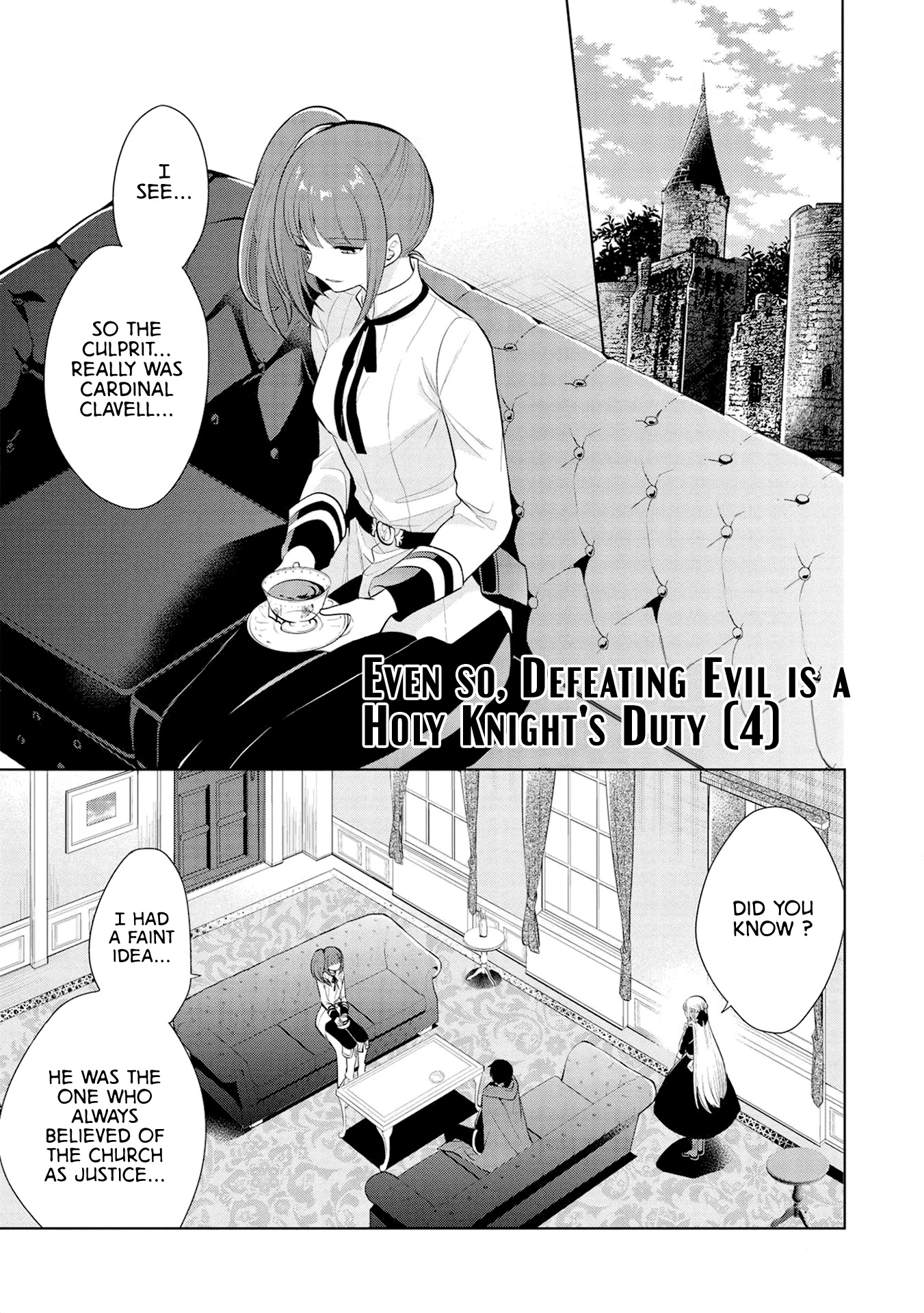 Maou no Ore ga Dorei Elf wo Yome ni Shitanda ga, Dou Medereba Ii? Chapter 24 page 1 - Chapter 24: Even So, Defeating Evil Is A Holy Knight's Duty (4)