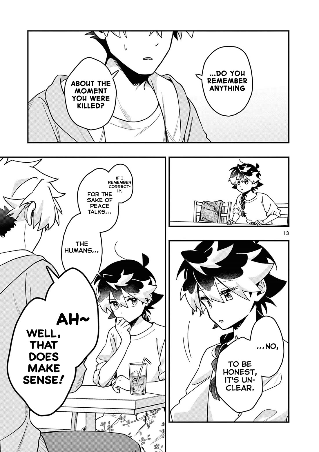 Maou-sama, Re Re Revenge! Chapter 6 page 13 - Chapter 6: Demon Lord VS Suspicious Person!?