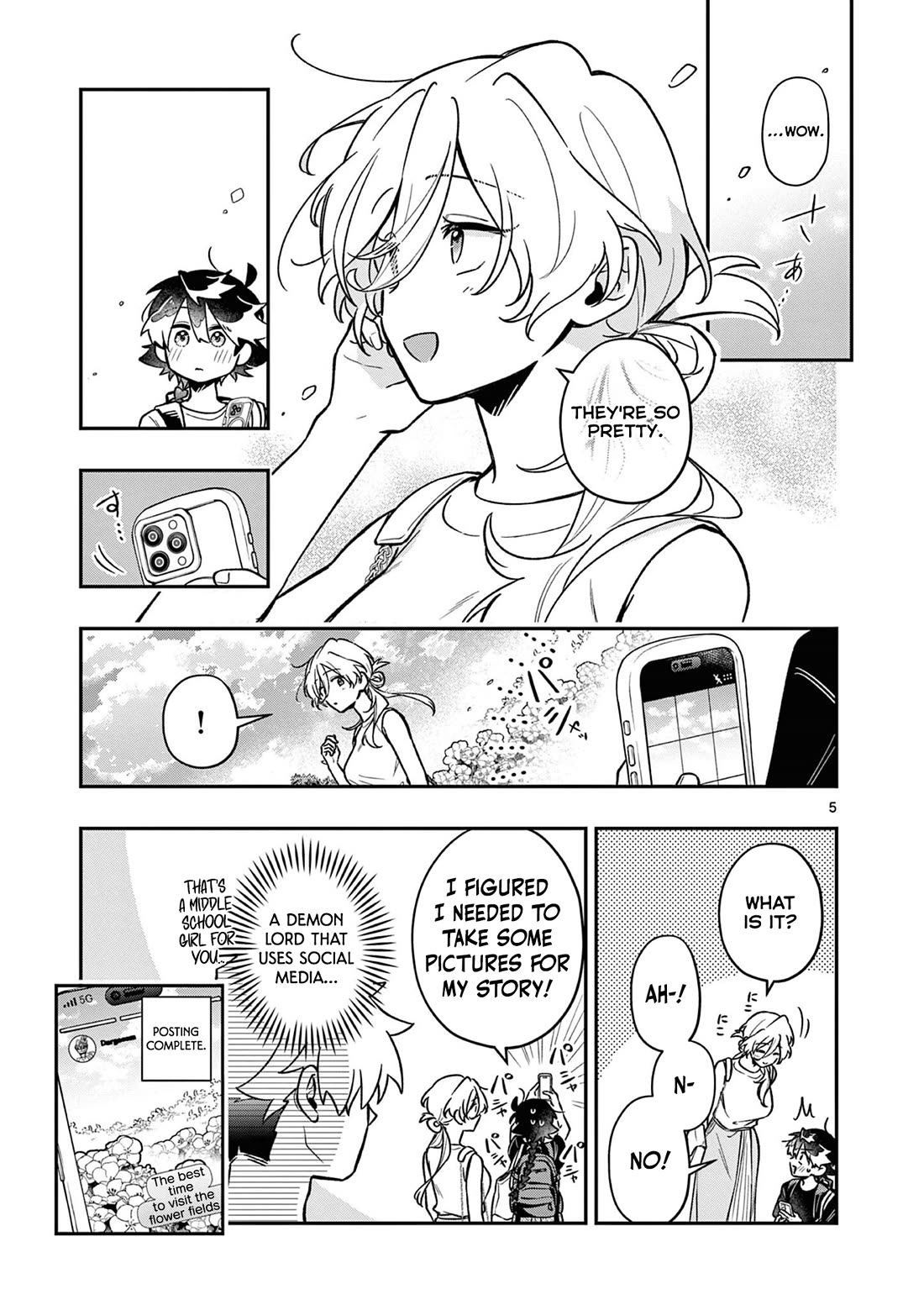 Maou-sama, Re Re Revenge! Chapter 8 page 5 - Chapter 8: The Flower Field, Operation Friendship!!