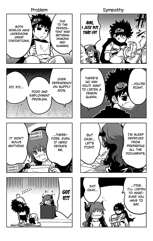Maoyuu 4-Koma: You're Horrible, Maou-sama! Chapter 1.2 page 4 - Chapter 1 v2 : Be Mine