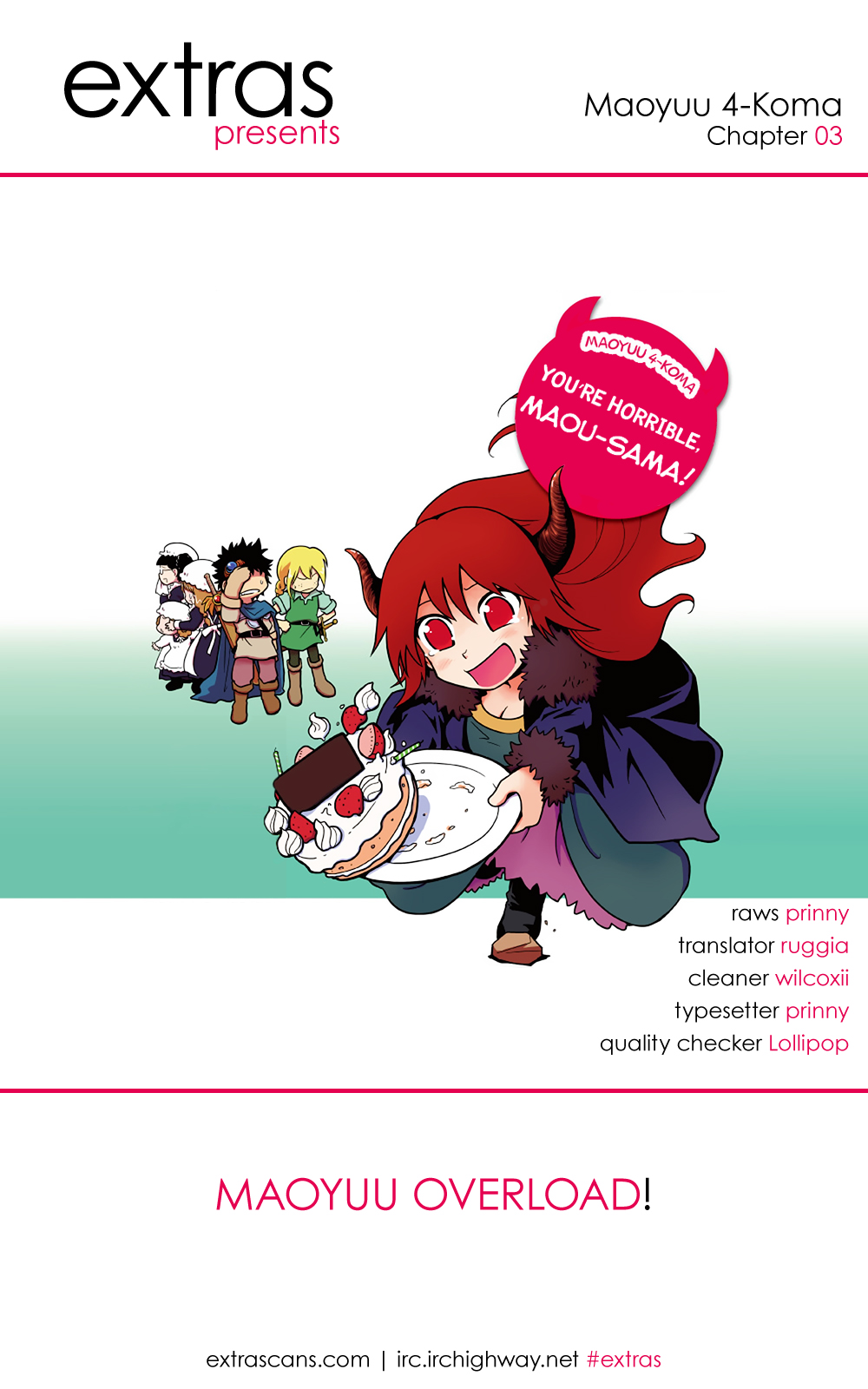Maoyuu 4-Koma: You're Horrible, Maou-sama! Chapter 3.2 page 1 - Chapter 3 v2 : "My Childhood Friend is a Nun"
