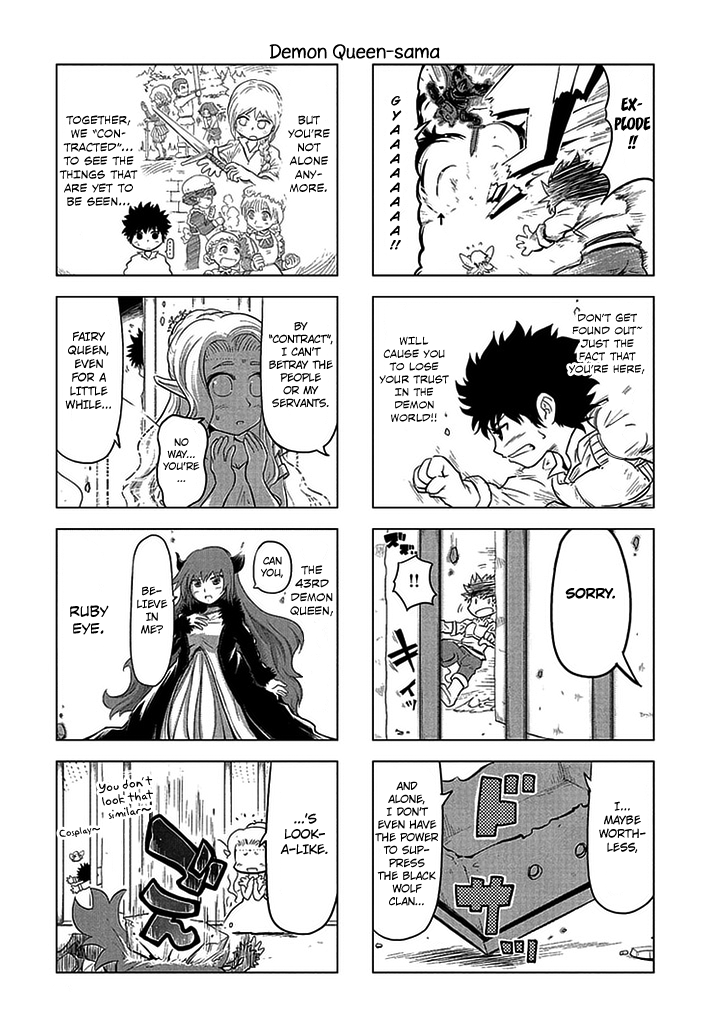 Maoyuu 4-Koma: You're Horrible, Maou-sama! Chapter 5.2 page 8 - Chapter 5 v2 : "Demon Queen-sama's Hard Work in the Demon World"