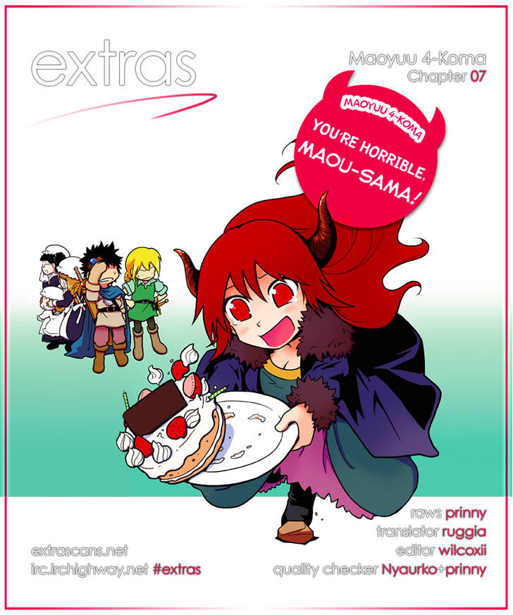 Maoyuu 4-Koma: You're Horrible, Maou-sama! Chapter 7 page 1 - Chapter 7 : "Long Night at Gateway City"