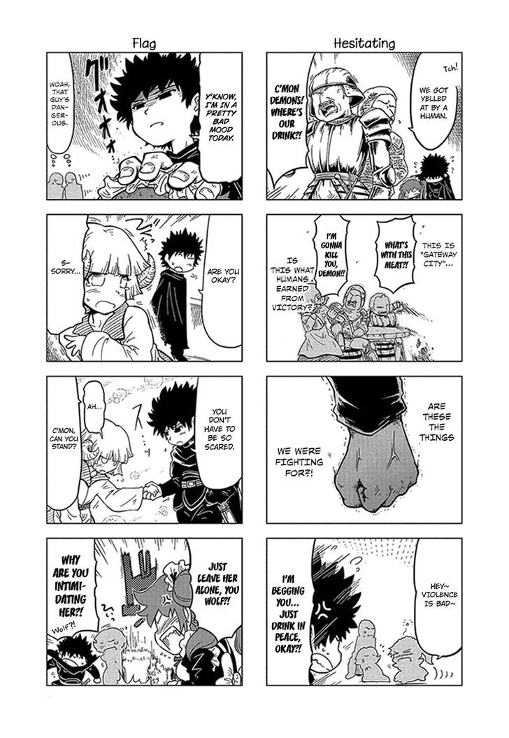Maoyuu 4-Koma: You're Horrible, Maou-sama! Chapter 7 page 4 - Chapter 7 : "Long Night at Gateway City"