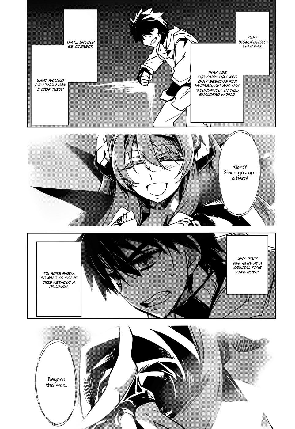 Maoyuu Maou Yuusha - "Kono Watashi no Mono Tonare, Yuusha yo" "Kotowaru!" Chapter 17 page 50 - Chapter 17: This is a War of Foolish Humans