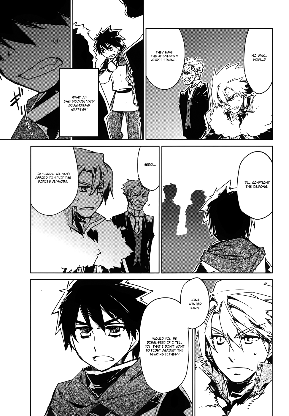 Maoyuu Maou Yuusha - "Kono Watashi no Mono Tonare, Yuusha yo" "Kotowaru!" Chapter 18 page 36 - Chapter 18: I Need You, Hero
