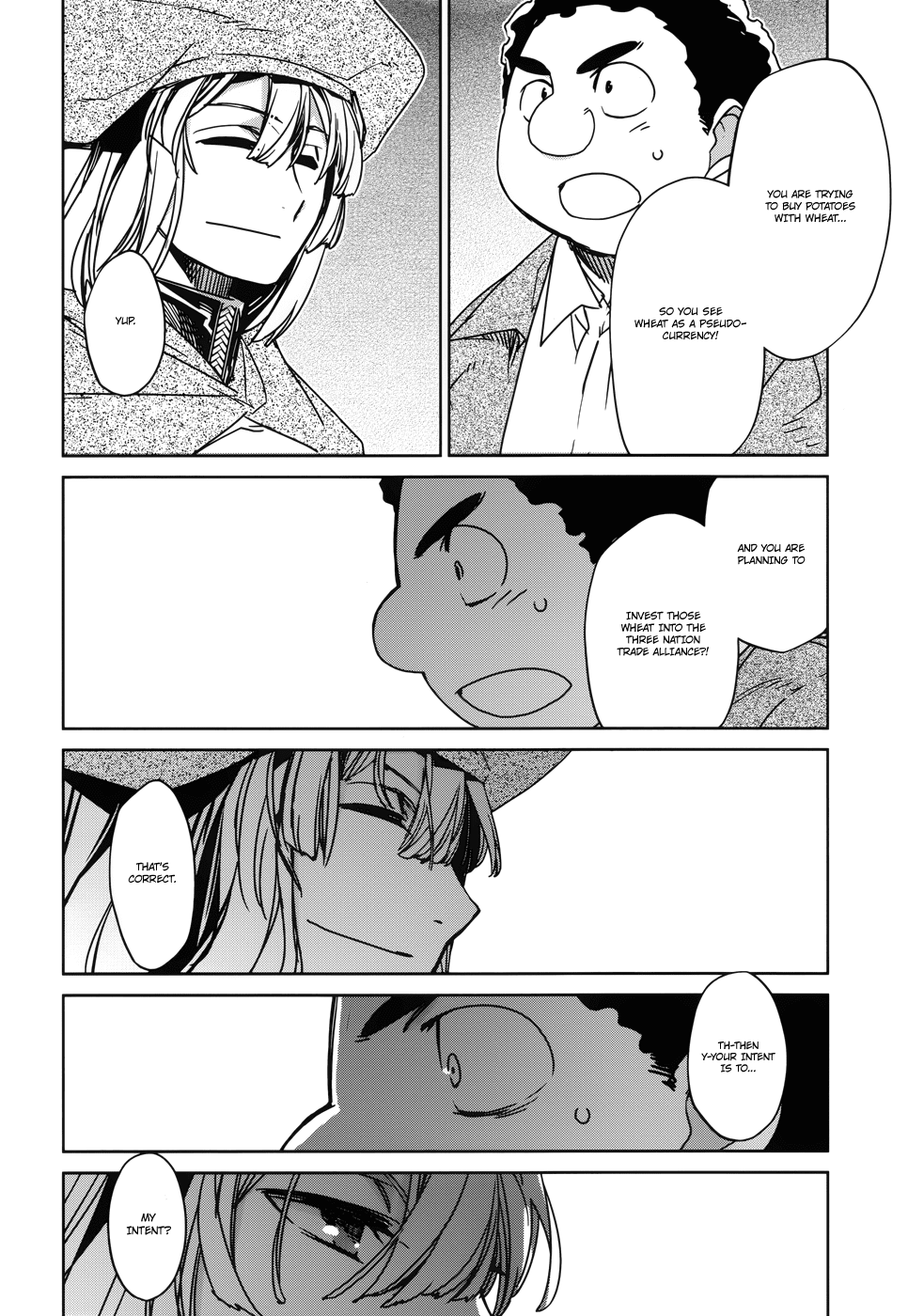 Maoyuu Maou Yuusha - "Kono Watashi no Mono Tonare, Yuusha yo" "Kotowaru!" Chapter 19 page 35 - Chapter 19: Because I am a Merchant