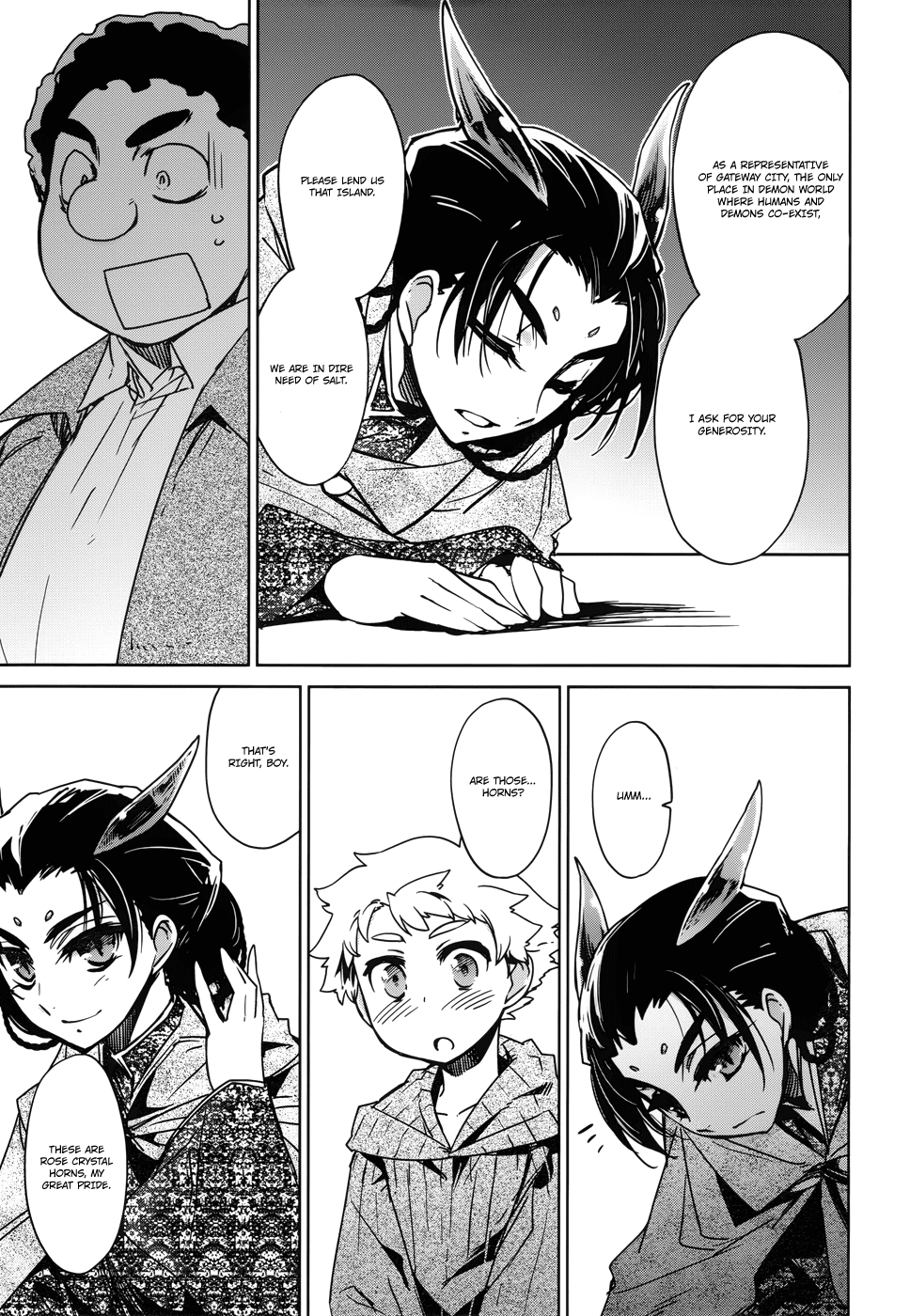 Maoyuu Maou Yuusha - "Kono Watashi no Mono Tonare, Yuusha yo" "Kotowaru!" Chapter 19 page 40 - Chapter 19: Because I am a Merchant