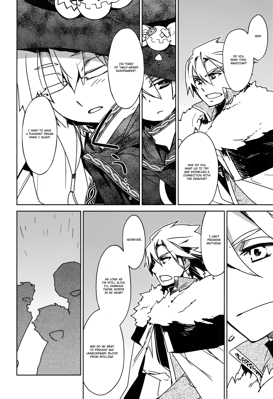Maoyuu Maou Yuusha - "Kono Watashi no Mono Tonare, Yuusha yo" "Kotowaru!" Chapter 21 page 33 - Chapter 21: "They Told Me ""Thank You"""