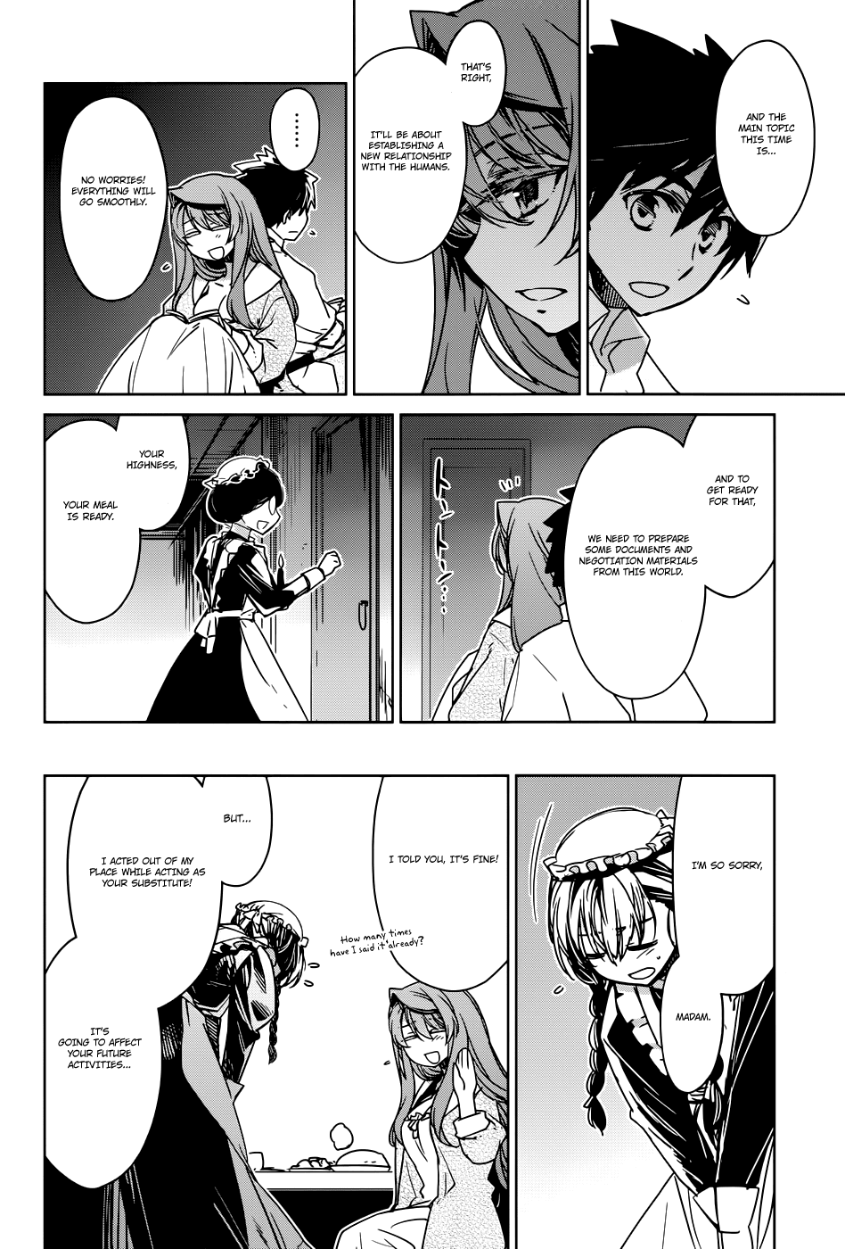 Maoyuu Maou Yuusha - "Kono Watashi no Mono Tonare, Yuusha yo" "Kotowaru!" Chapter 24 page 10 - Chapter 24: I Love This World
