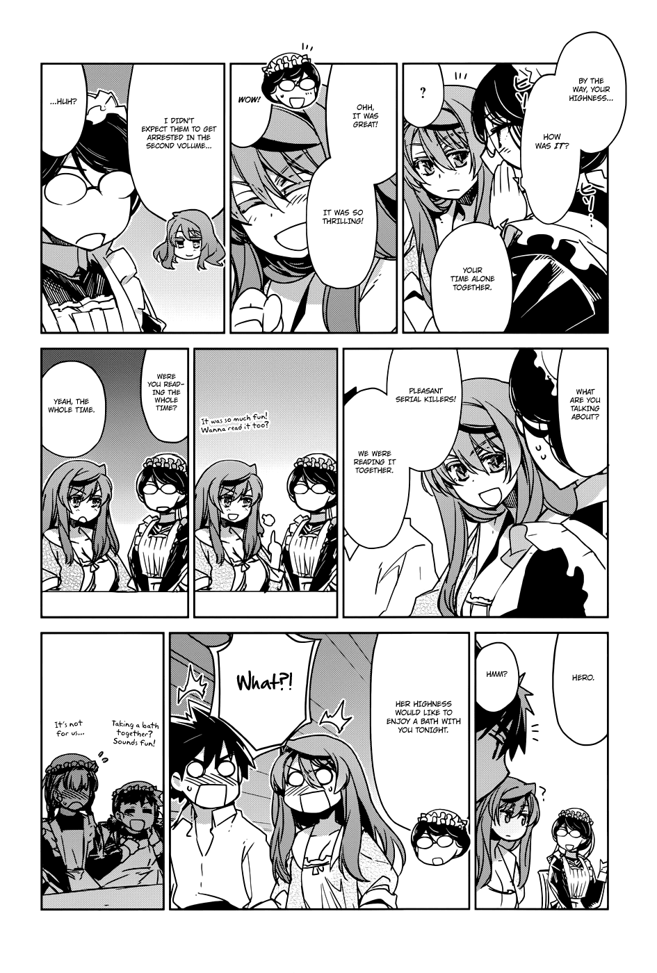 Maoyuu Maou Yuusha - "Kono Watashi no Mono Tonare, Yuusha yo" "Kotowaru!" Chapter 24 page 14 - Chapter 24: I Love This World