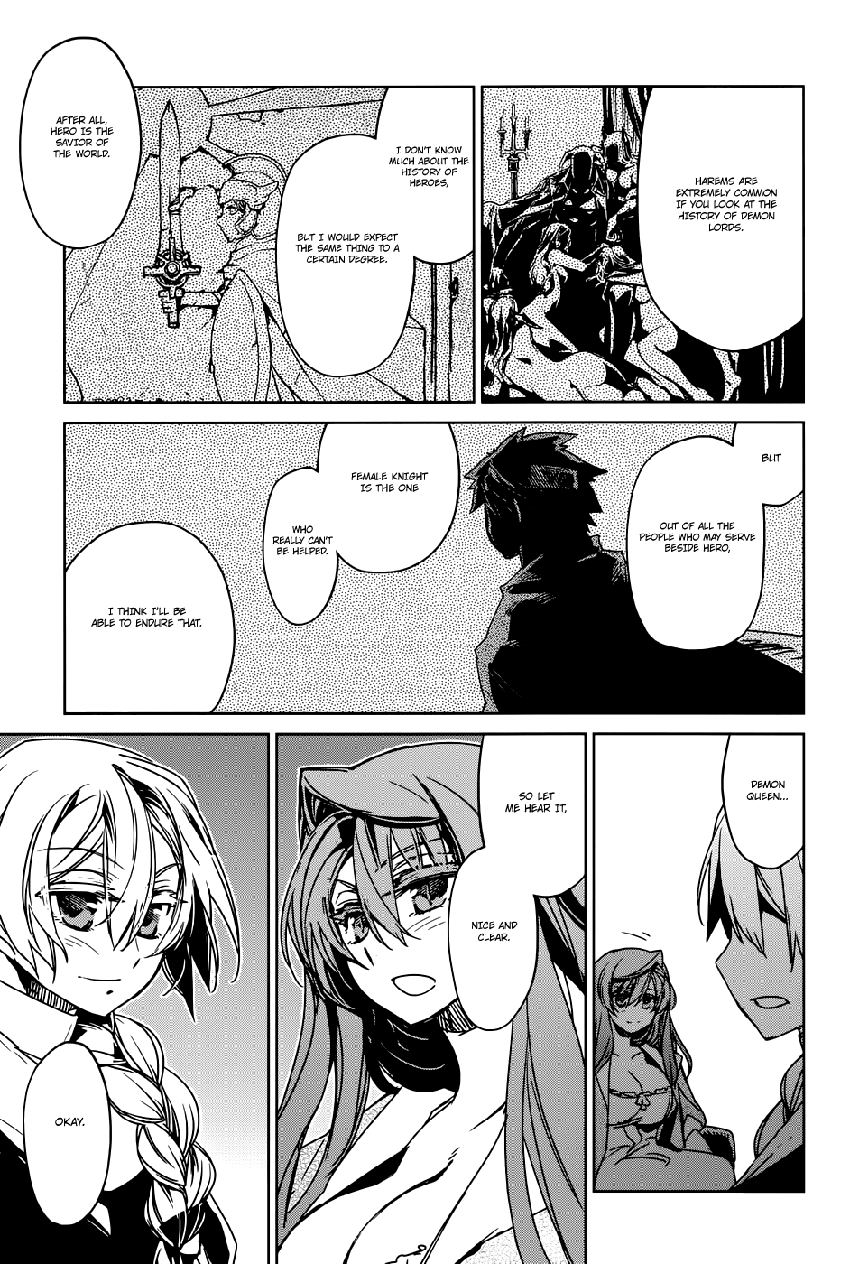 Maoyuu Maou Yuusha - "Kono Watashi no Mono Tonare, Yuusha yo" "Kotowaru!" Chapter 24 page 23 - Chapter 24: I Love This World