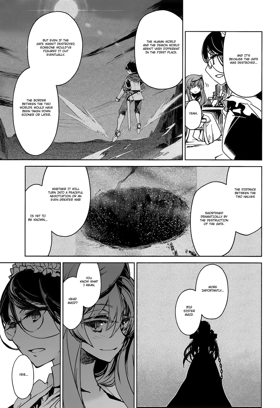 Maoyuu Maou Yuusha - "Kono Watashi no Mono Tonare, Yuusha yo" "Kotowaru!" Chapter 24 page 33 - Chapter 24: I Love This World