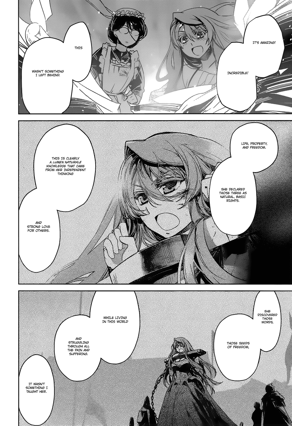 Maoyuu Maou Yuusha - "Kono Watashi no Mono Tonare, Yuusha yo" "Kotowaru!" Chapter 24 page 34 - Chapter 24: I Love This World