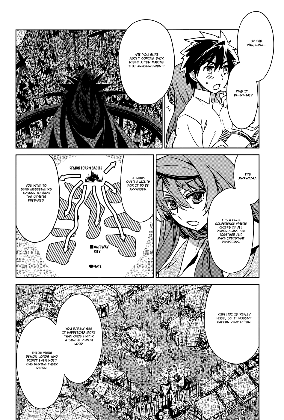 Maoyuu Maou Yuusha - "Kono Watashi no Mono Tonare, Yuusha yo" "Kotowaru!" Chapter 24 page 8 - Chapter 24: I Love This World