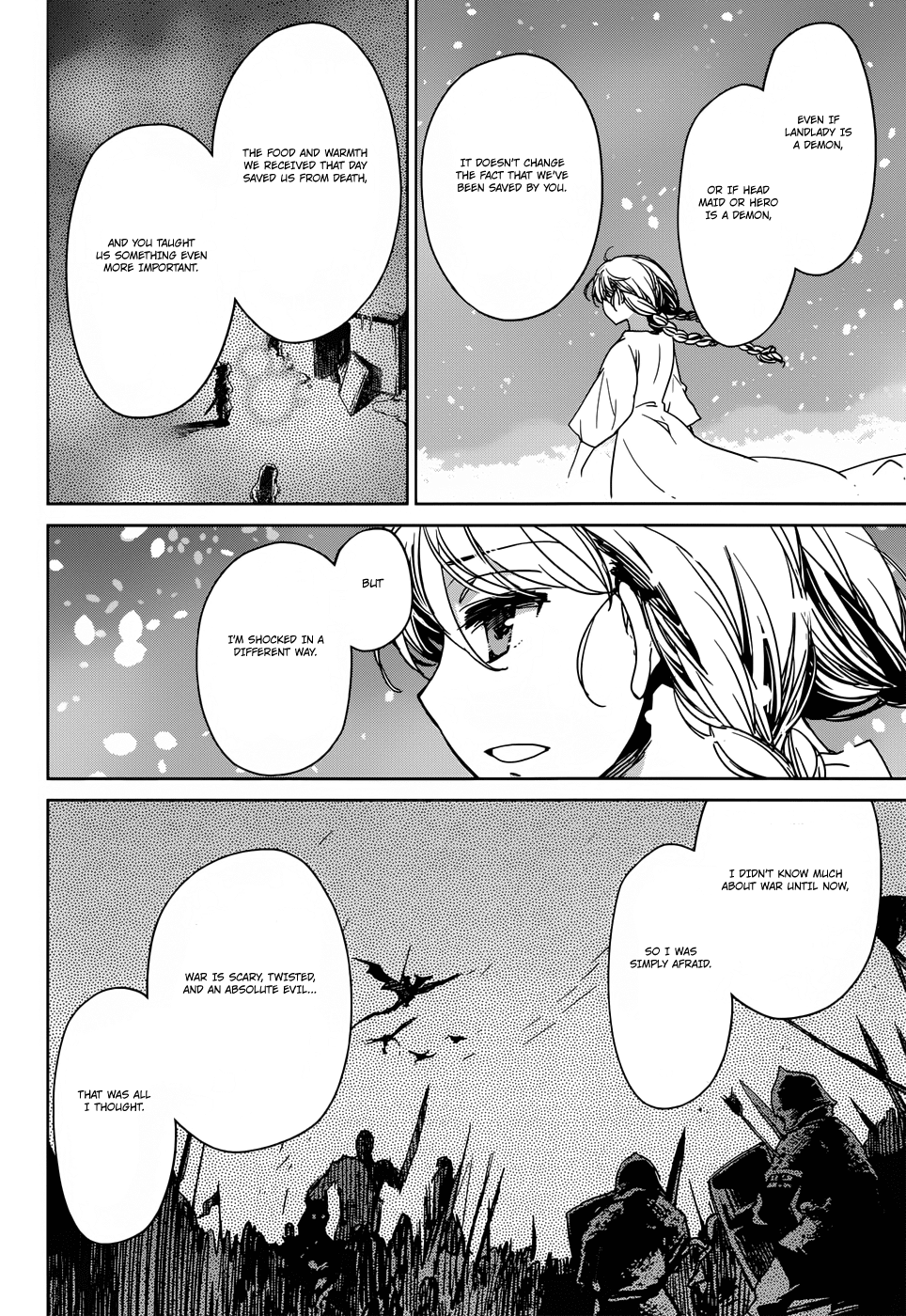 Maoyuu Maou Yuusha - "Kono Watashi no Mono Tonare, Yuusha yo" "Kotowaru!" Chapter 25 page 44 - Chapter 25: Time Demands It