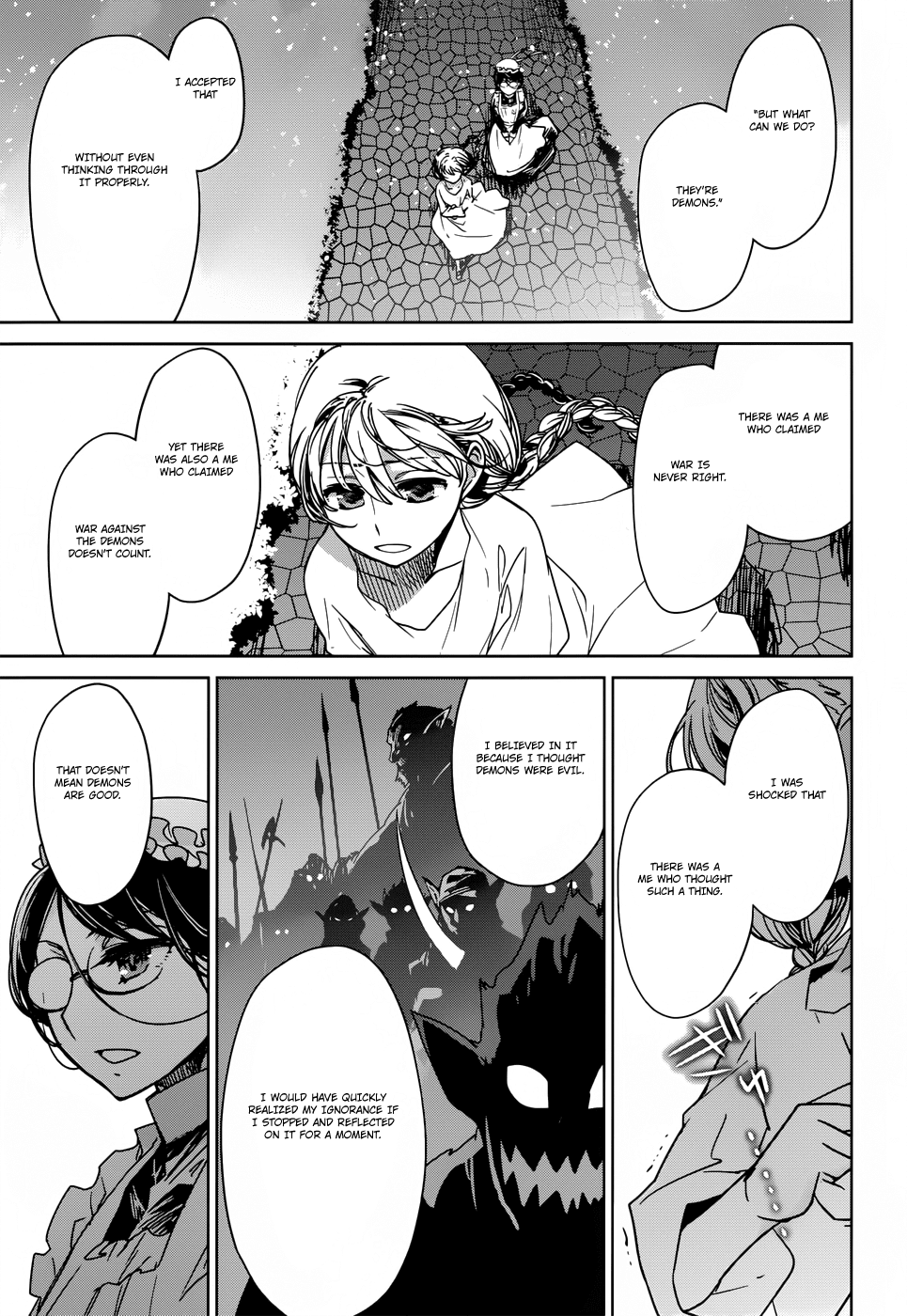 Maoyuu Maou Yuusha - "Kono Watashi no Mono Tonare, Yuusha yo" "Kotowaru!" Chapter 25 page 45 - Chapter 25: Time Demands It