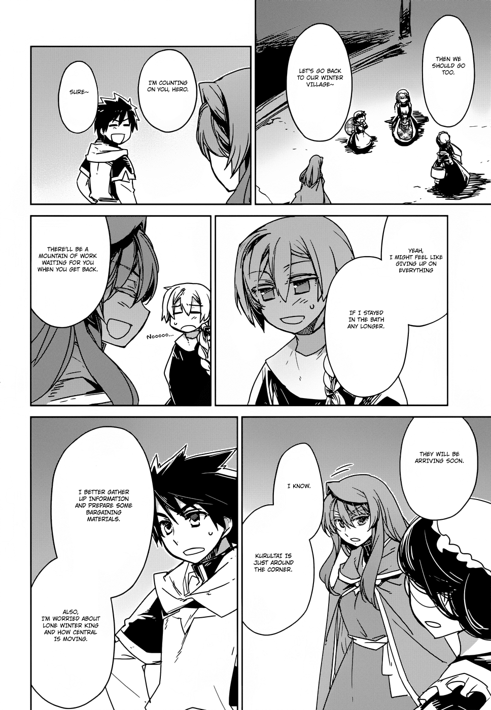 Maoyuu Maou Yuusha - "Kono Watashi no Mono Tonare, Yuusha yo" "Kotowaru!" Chapter 25 page 52 - Chapter 25: Time Demands It