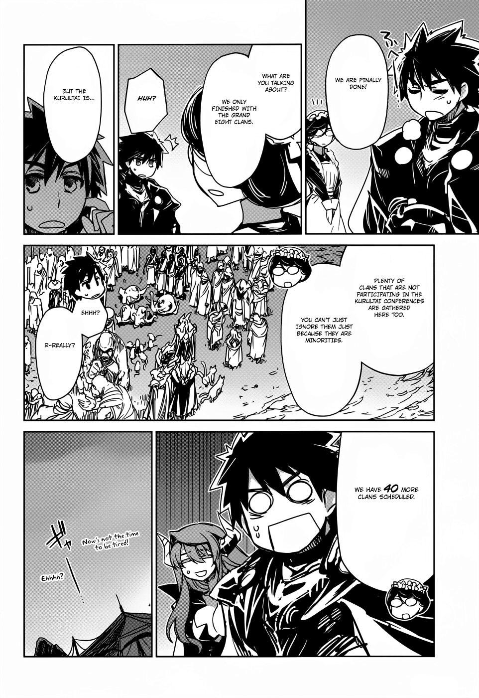Maoyuu Maou Yuusha - "Kono Watashi no Mono Tonare, Yuusha yo" "Kotowaru!" Chapter 26 page 42 - Chapter 26: Kurultai, Meeting of the Demon Clans