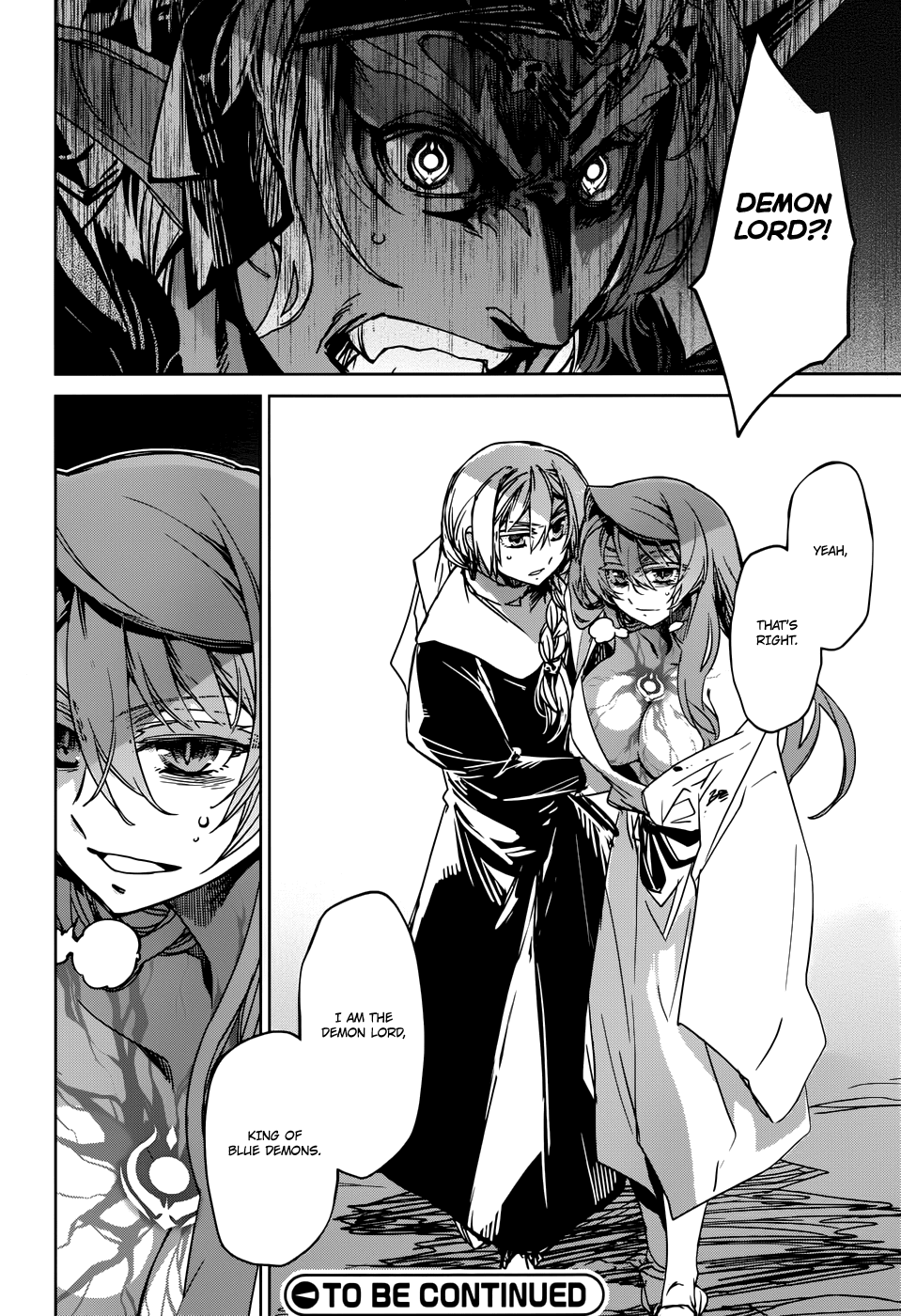 Maoyuu Maou Yuusha - "Kono Watashi no Mono Tonare, Yuusha yo" "Kotowaru!" Chapter 29 page 55 - Chapter 29: The Seal King of the Blue Demons