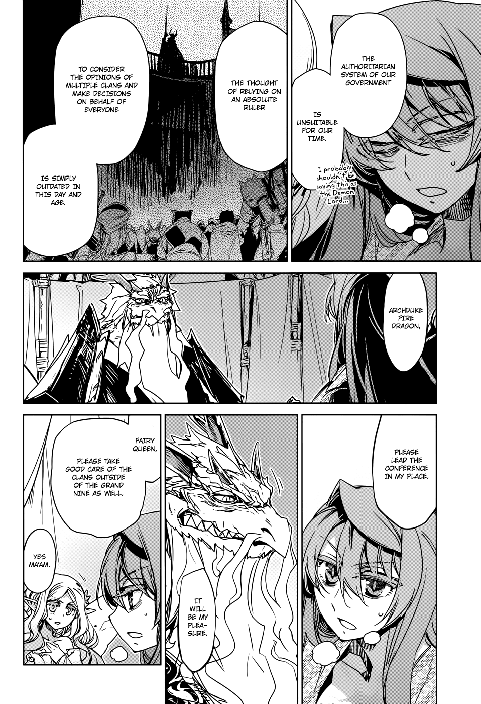 Maoyuu Maou Yuusha - "Kono Watashi no Mono Tonare, Yuusha yo" "Kotowaru!" Chapter 30 page 34 - Chapter 30: The Demon Queen is the True Hero