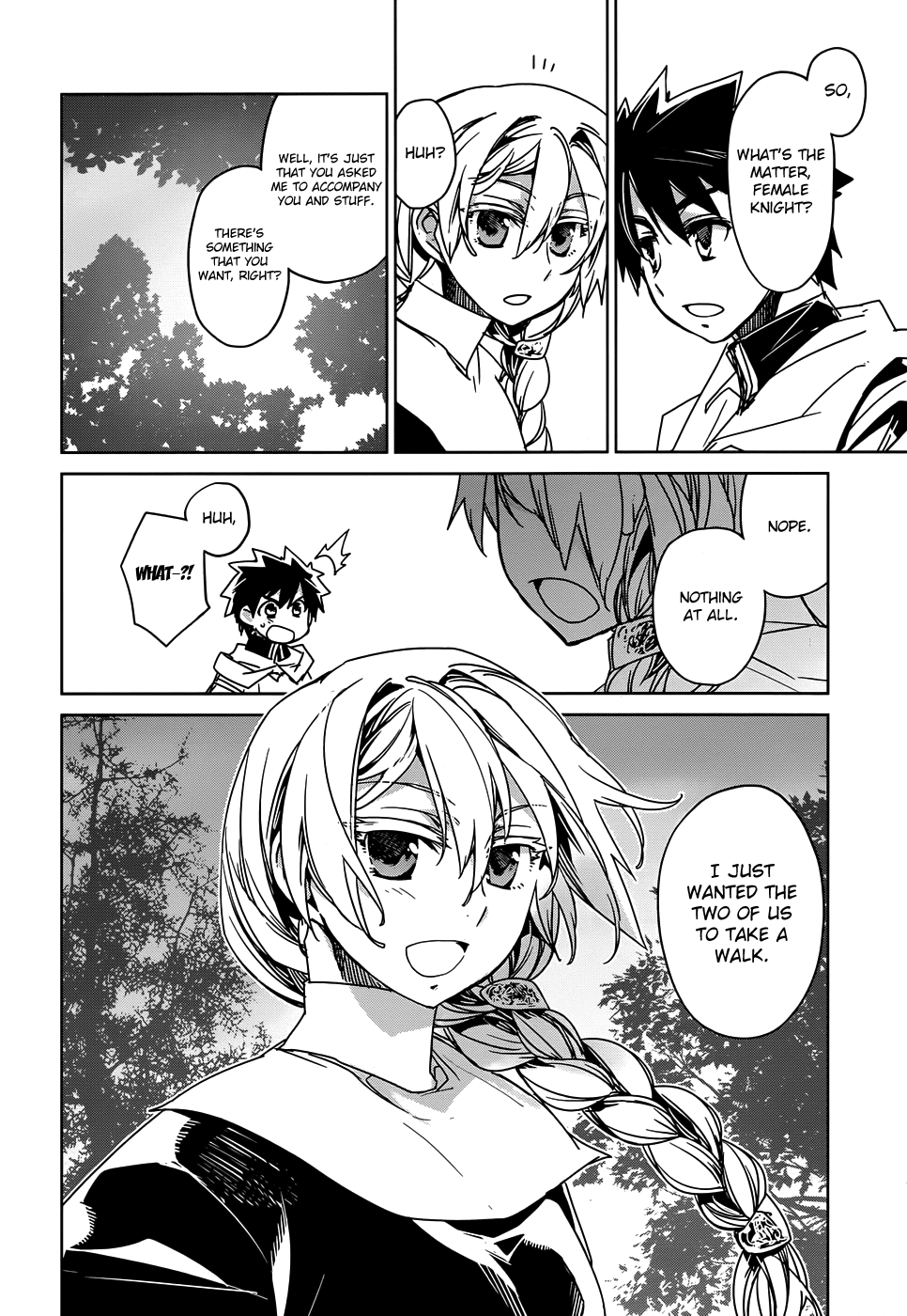 Maoyuu Maou Yuusha - "Kono Watashi no Mono Tonare, Yuusha yo" "Kotowaru!" Chapter 32 page 23 - Chapter 32: I Just Wanted to Walk With You