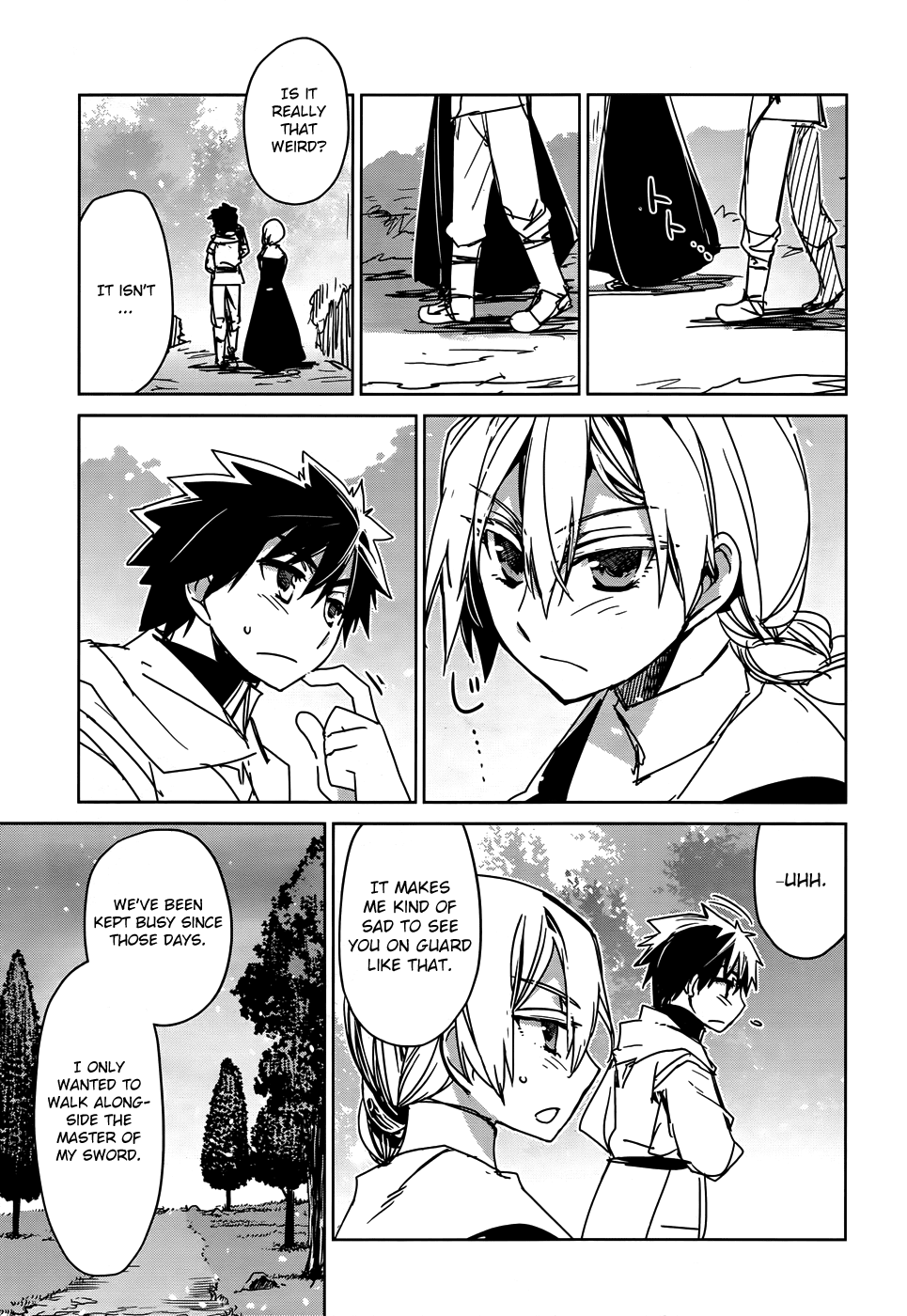 Maoyuu Maou Yuusha - "Kono Watashi no Mono Tonare, Yuusha yo" "Kotowaru!" Chapter 32 page 24 - Chapter 32: I Just Wanted to Walk With You