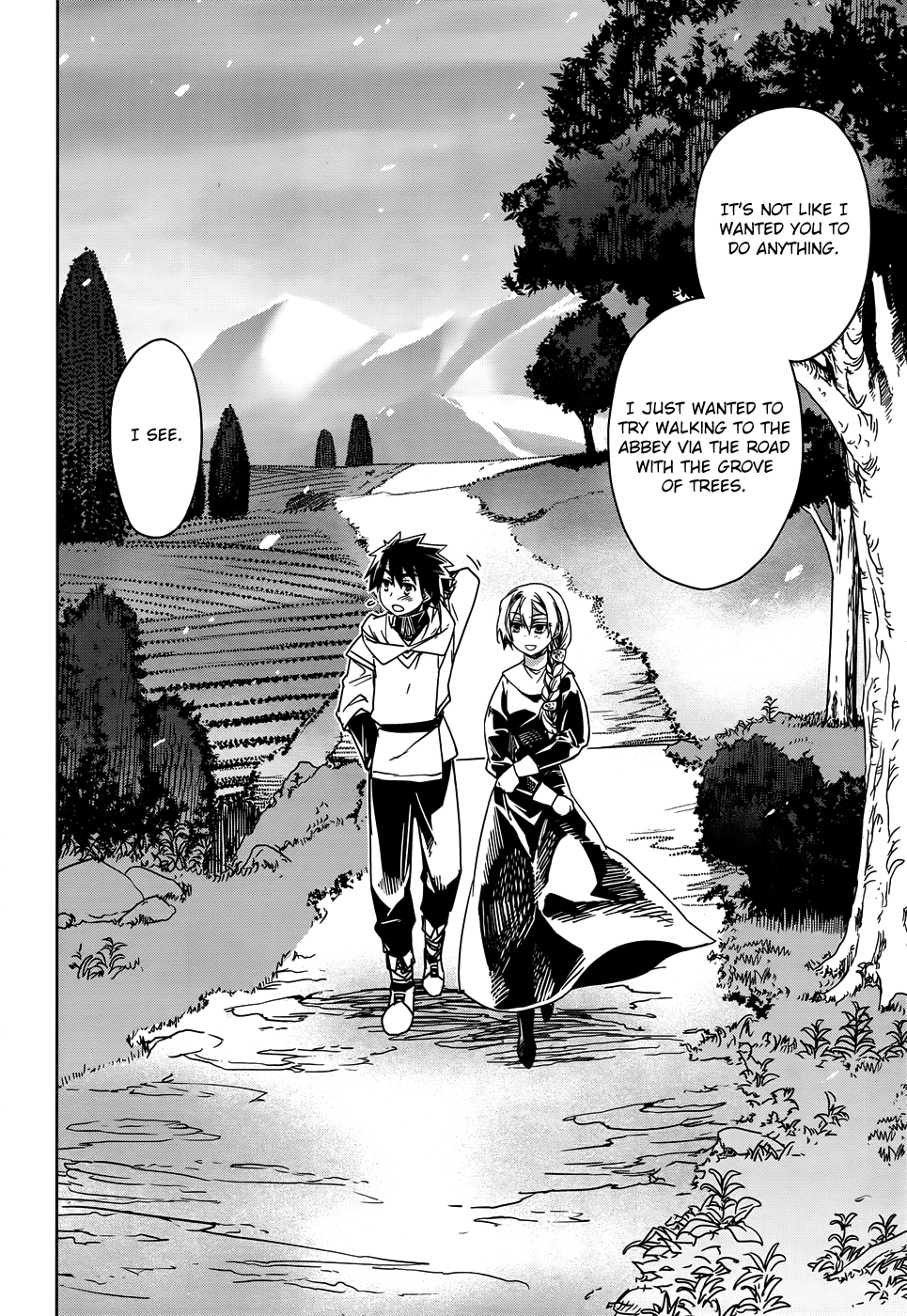 Maoyuu Maou Yuusha - "Kono Watashi no Mono Tonare, Yuusha yo" "Kotowaru!" Chapter 32 page 25 - Chapter 32: I Just Wanted to Walk With You