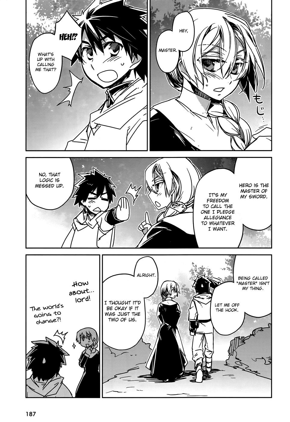 Maoyuu Maou Yuusha - "Kono Watashi no Mono Tonare, Yuusha yo" "Kotowaru!" Chapter 32 page 26 - Chapter 32: I Just Wanted to Walk With You