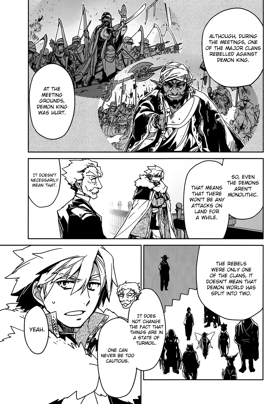 Maoyuu Maou Yuusha - "Kono Watashi no Mono Tonare, Yuusha yo" "Kotowaru!" Chapter 32 page 34 - Chapter 32: I Just Wanted to Walk With You