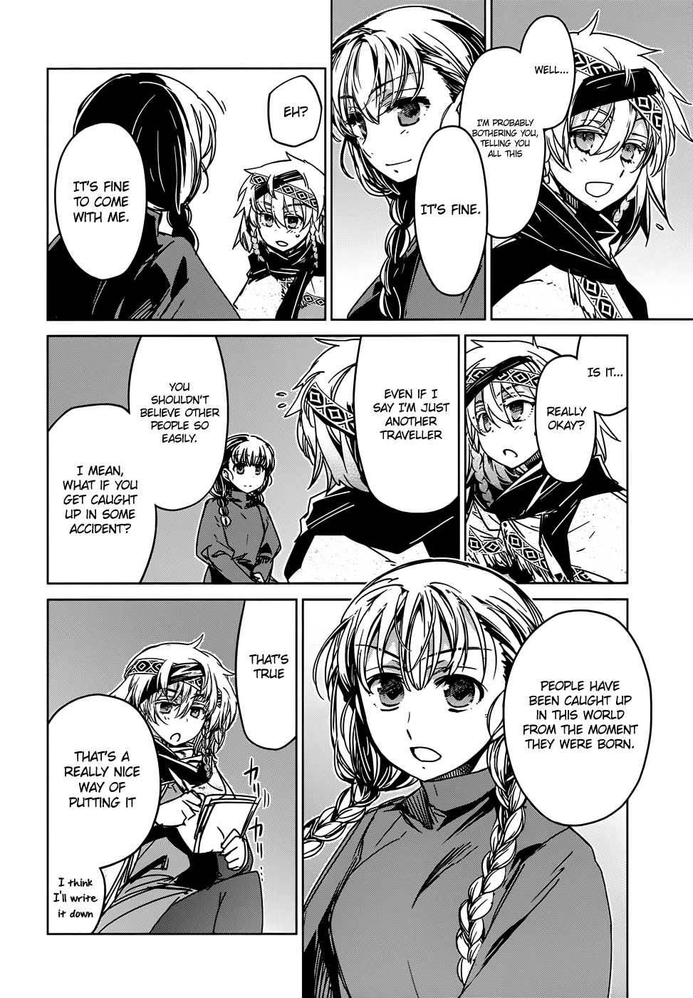 Maoyuu Maou Yuusha - "Kono Watashi no Mono Tonare, Yuusha yo" "Kotowaru!" Chapter 34 page 37 - Chapter 34: Humans are Involved in the World From the Moment They are Born