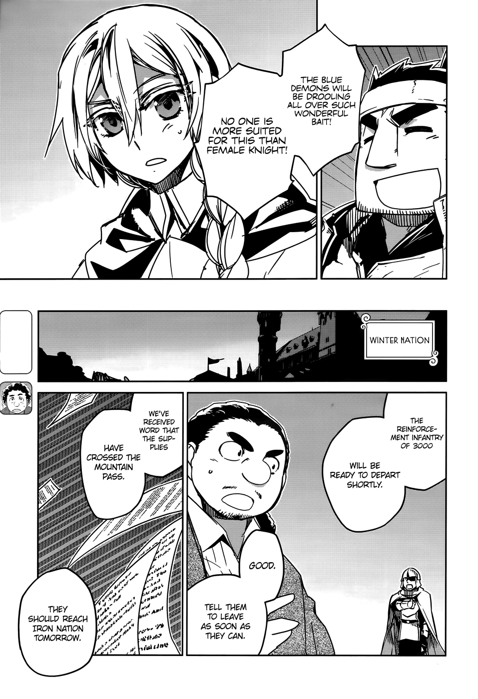 Maoyuu Maou Yuusha - "Kono Watashi no Mono Tonare, Yuusha yo" "Kotowaru!" Chapter 36 page 17 - Chapter 36: I Want to See the Other Side of the Hill Too