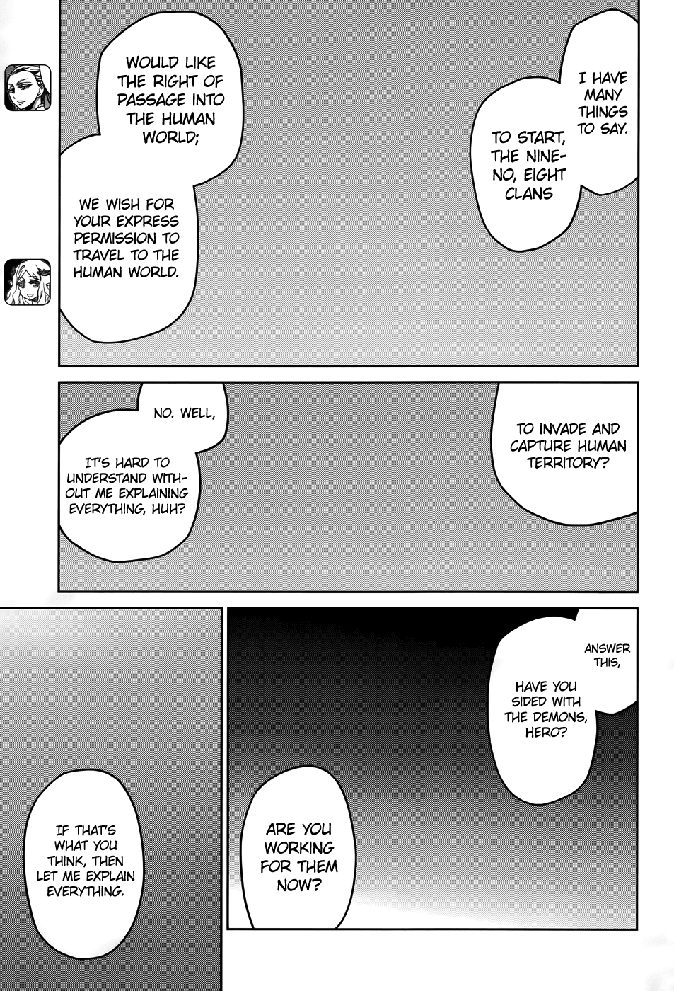 Maoyuu Maou Yuusha - "Kono Watashi no Mono Tonare, Yuusha yo" "Kotowaru!" Chapter 36 page 37 - Chapter 36: I Want to See the Other Side of the Hill Too