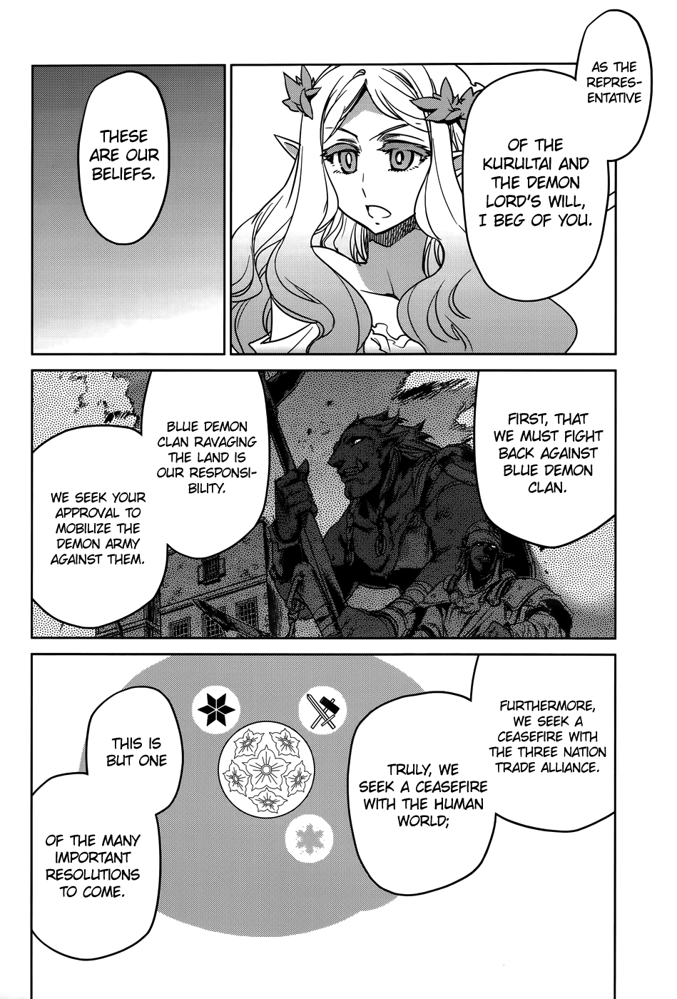 Maoyuu Maou Yuusha - "Kono Watashi no Mono Tonare, Yuusha yo" "Kotowaru!" Chapter 36 page 42 - Chapter 36: I Want to See the Other Side of the Hill Too