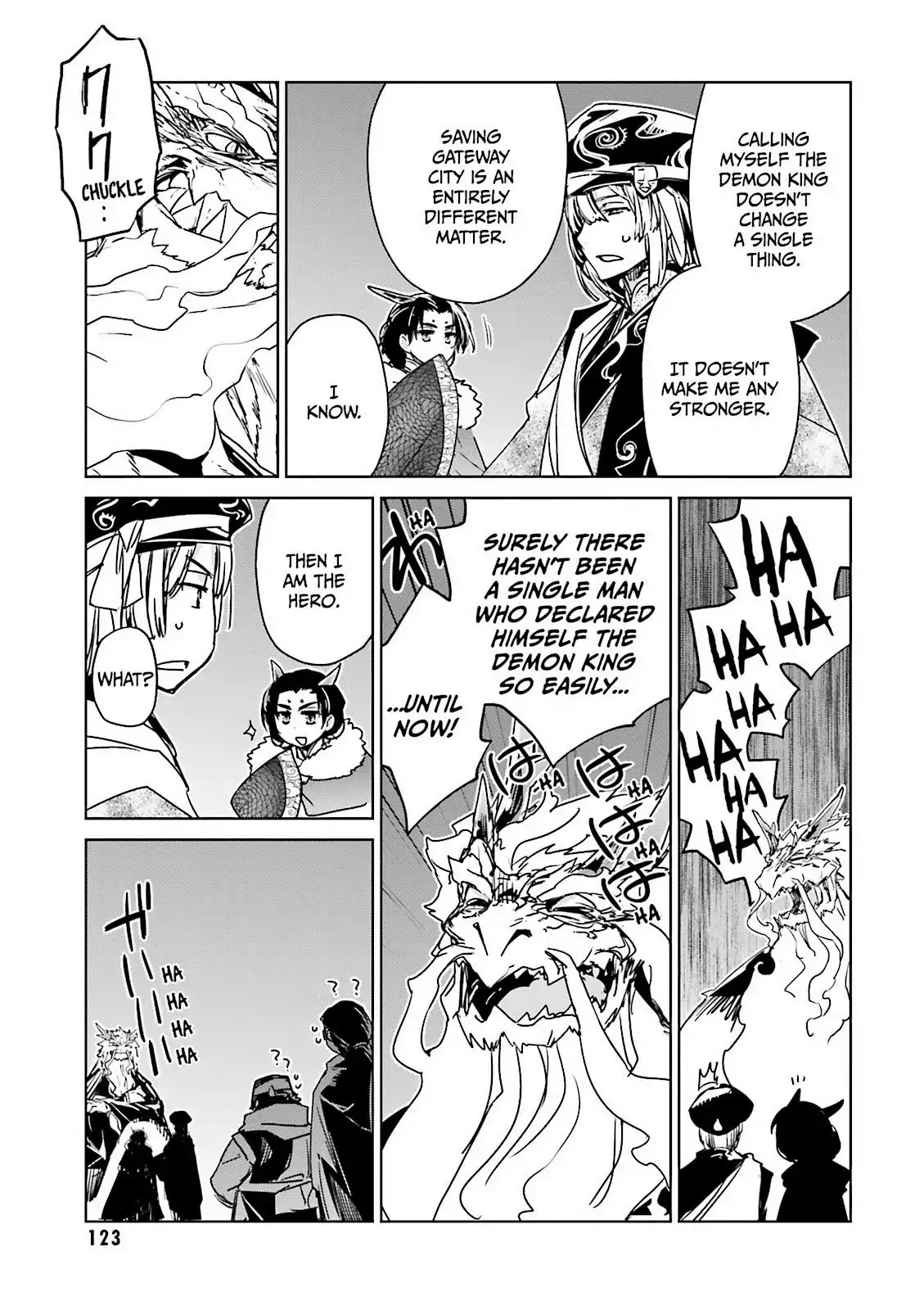 Maoyuu Maou Yuusha - "Kono Watashi no Mono Tonare, Yuusha yo" "Kotowaru!" Chapter 49 page 21 - Chapter 49: Have Hope For Your Story That Will Someday Begin