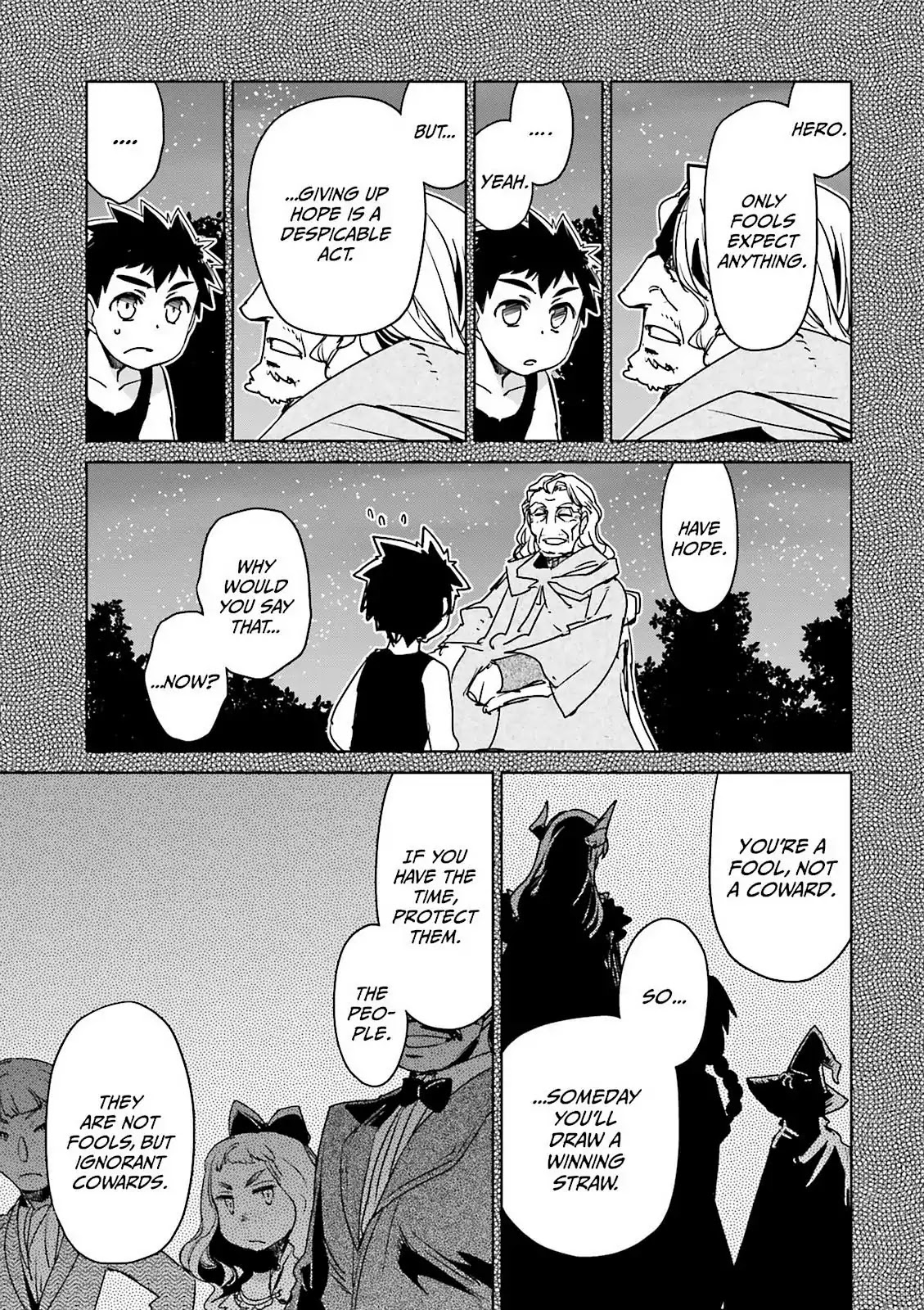 Maoyuu Maou Yuusha - "Kono Watashi no Mono Tonare, Yuusha yo" "Kotowaru!" Chapter 49 page 47 - Chapter 49: Have Hope For Your Story That Will Someday Begin