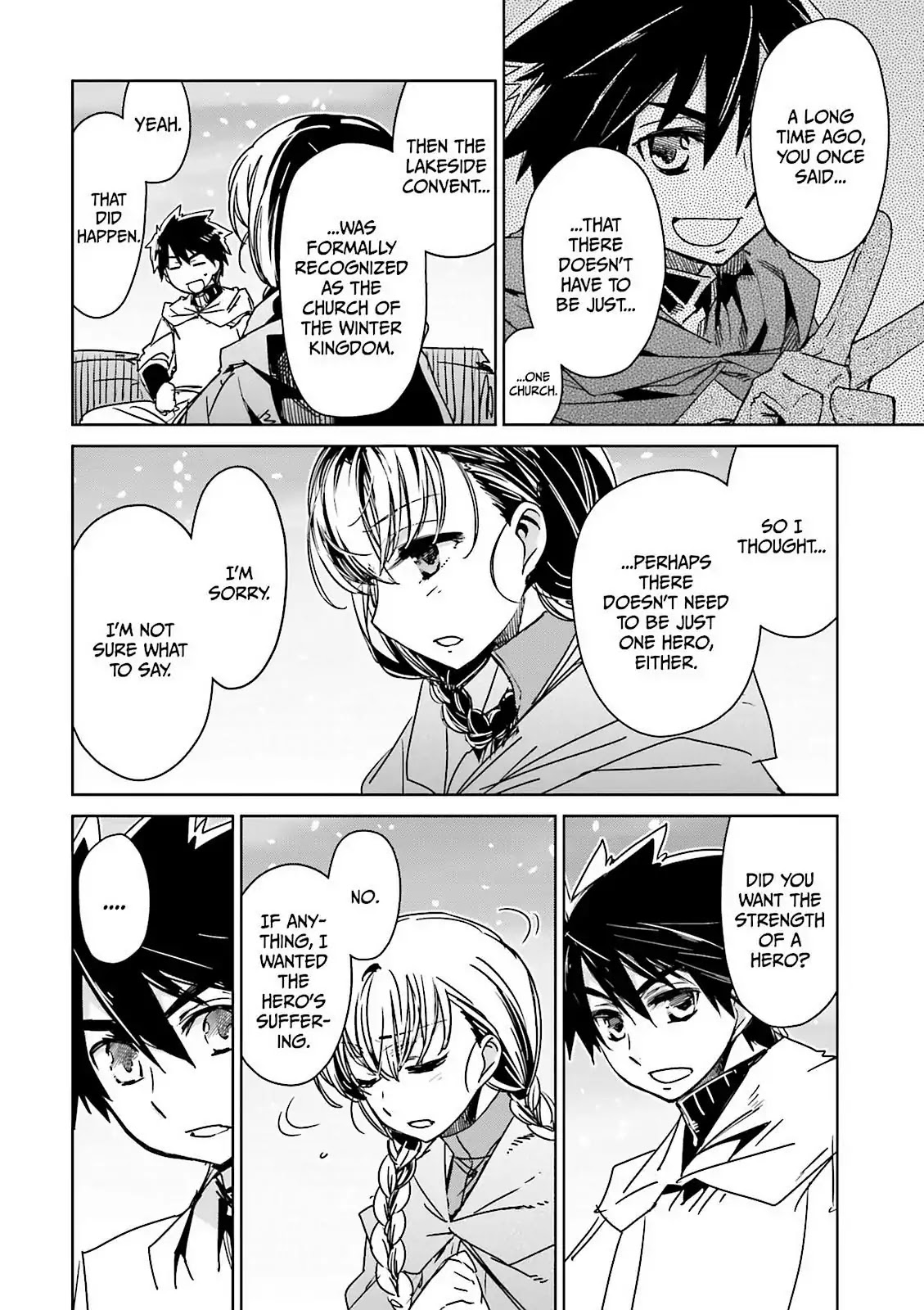Maoyuu Maou Yuusha - "Kono Watashi no Mono Tonare, Yuusha yo" "Kotowaru!" Chapter 49 page 6 - Chapter 49: Have Hope For Your Story That Will Someday Begin