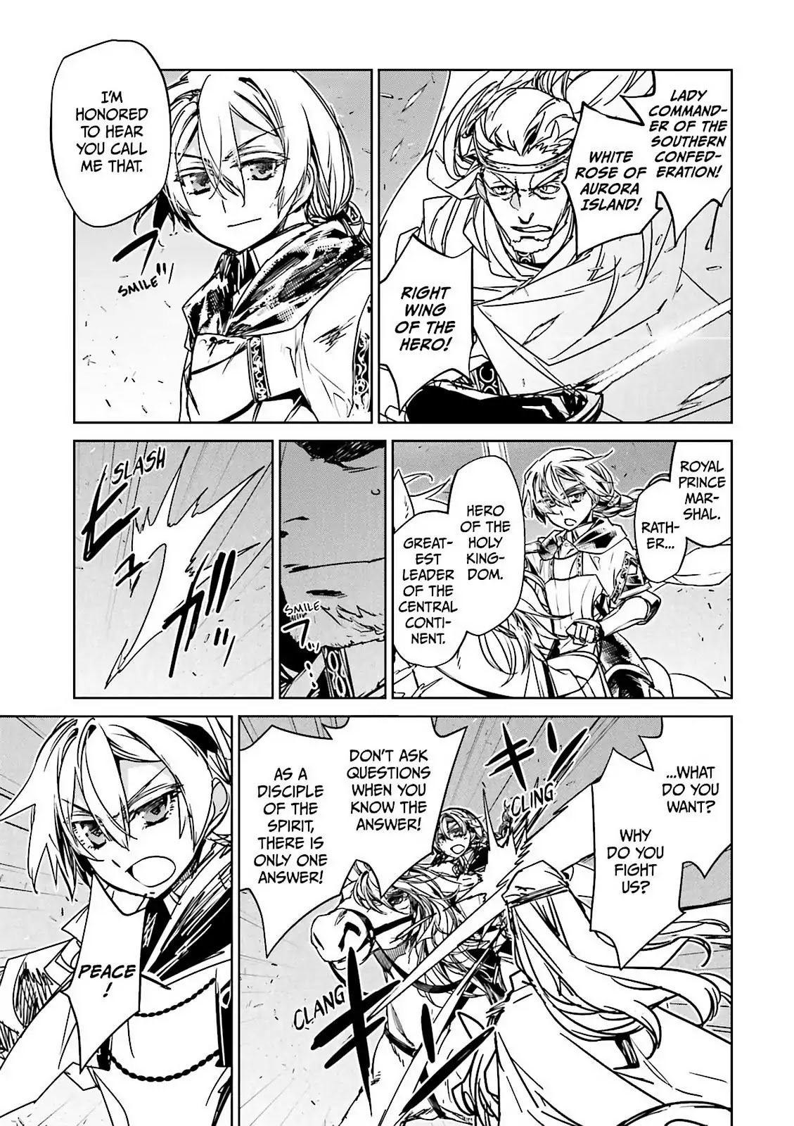Maoyuu Maou Yuusha - "Kono Watashi no Mono Tonare, Yuusha yo" "Kotowaru!" Chapter 50 page 30 - Chapter 50: There is Only One Answer: Peace