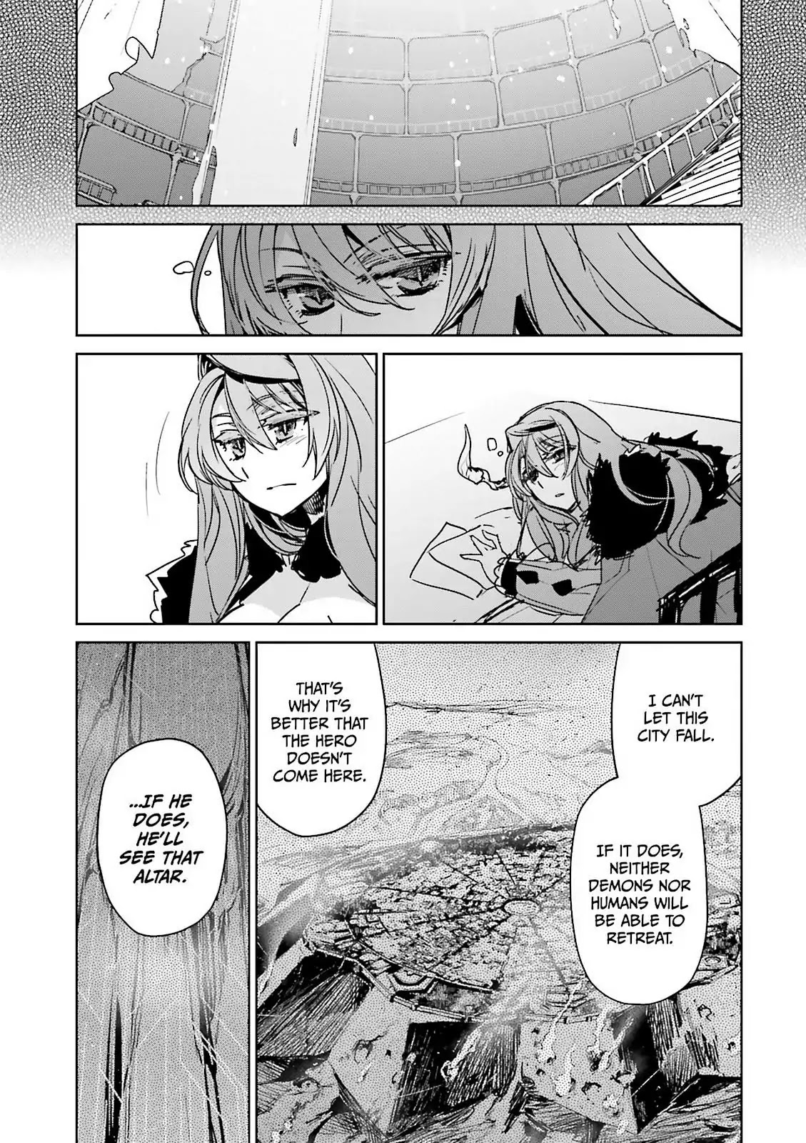 Maoyuu Maou Yuusha - "Kono Watashi no Mono Tonare, Yuusha yo" "Kotowaru!" Chapter 50 page 46 - Chapter 50: There is Only One Answer: Peace