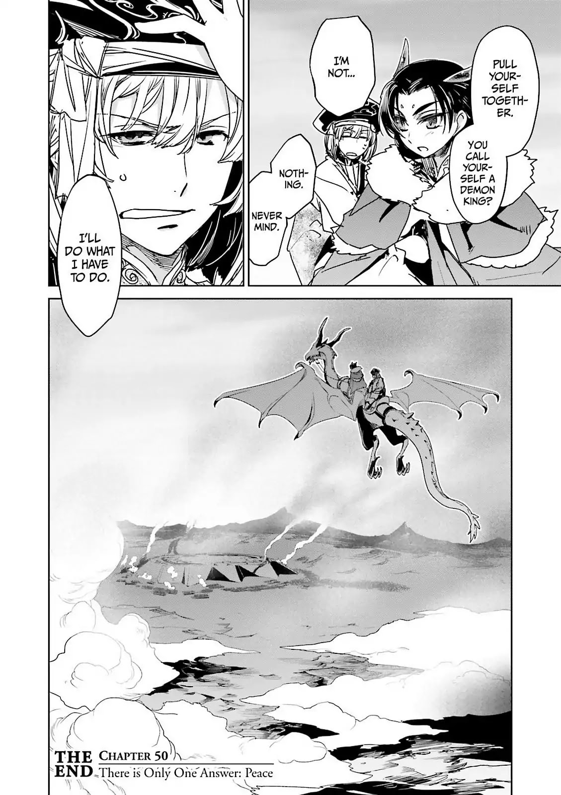 Maoyuu Maou Yuusha - "Kono Watashi no Mono Tonare, Yuusha yo" "Kotowaru!" Chapter 50 page 49 - Chapter 50: There is Only One Answer: Peace