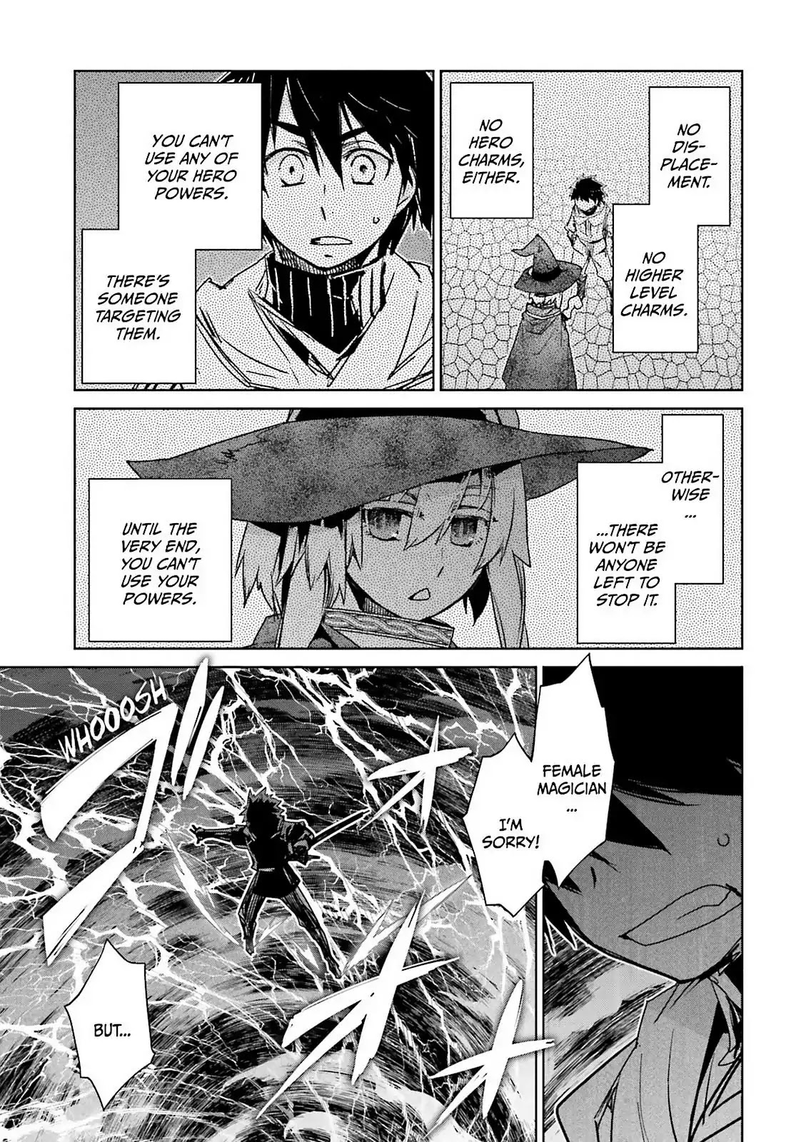 Maoyuu Maou Yuusha - "Kono Watashi no Mono Tonare, Yuusha yo" "Kotowaru!" Chapter 52 page 13 - Chapter 52: There is an "End" to Gateway City