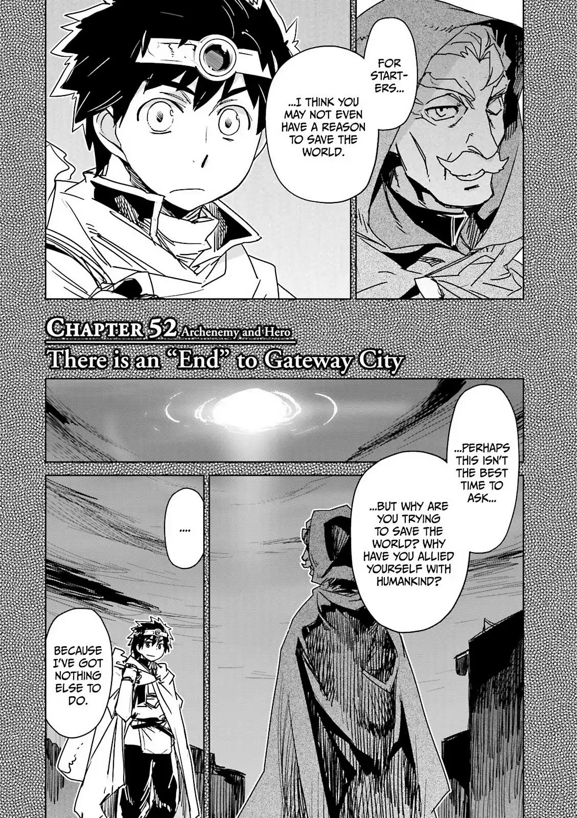 Maoyuu Maou Yuusha - "Kono Watashi no Mono Tonare, Yuusha yo" "Kotowaru!" Chapter 52 page 2 - Chapter 52: There is an "End" to Gateway City