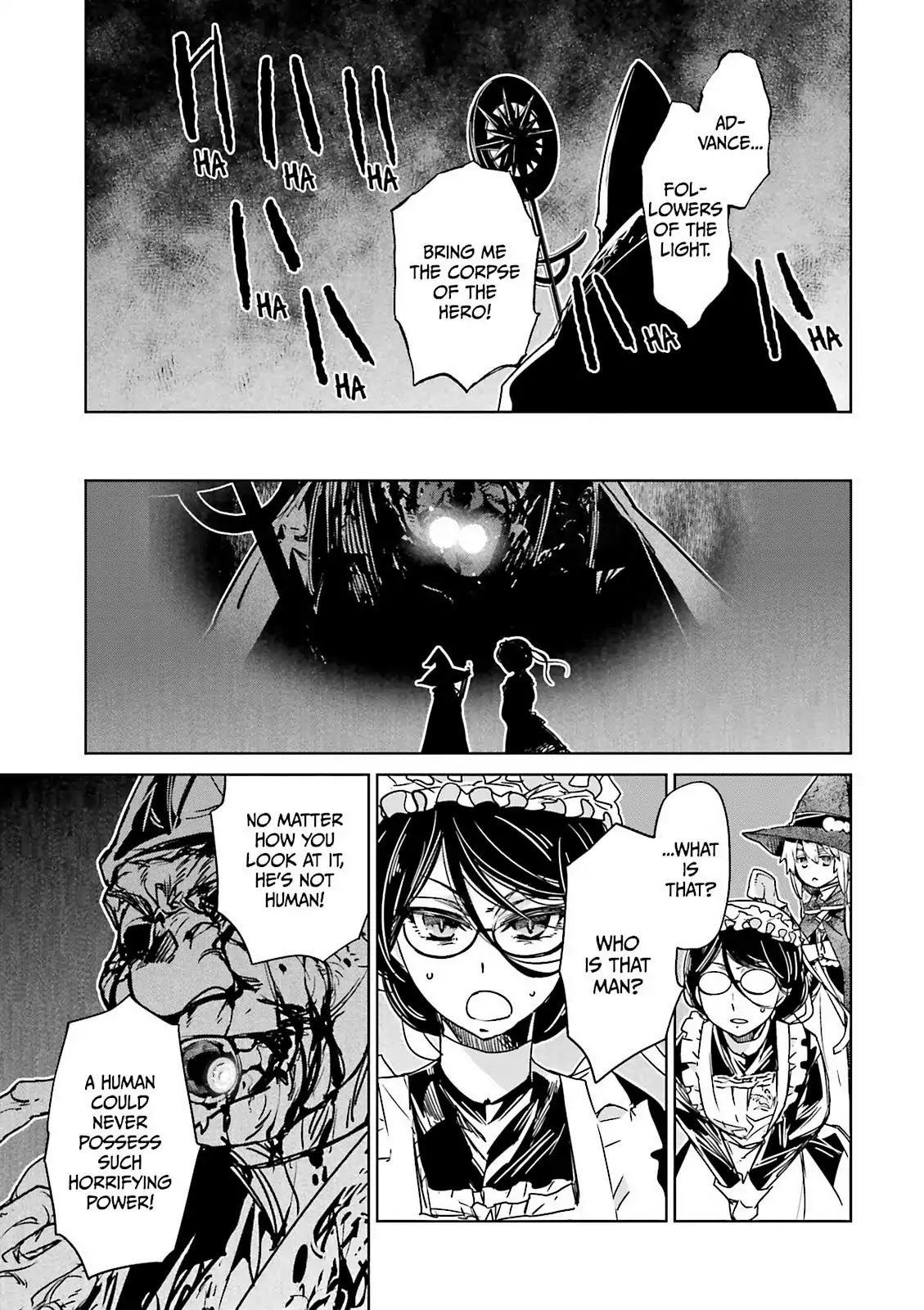 Maoyuu Maou Yuusha - "Kono Watashi no Mono Tonare, Yuusha yo" "Kotowaru!" Chapter 52 page 28 - Chapter 52: There is an "End" to Gateway City