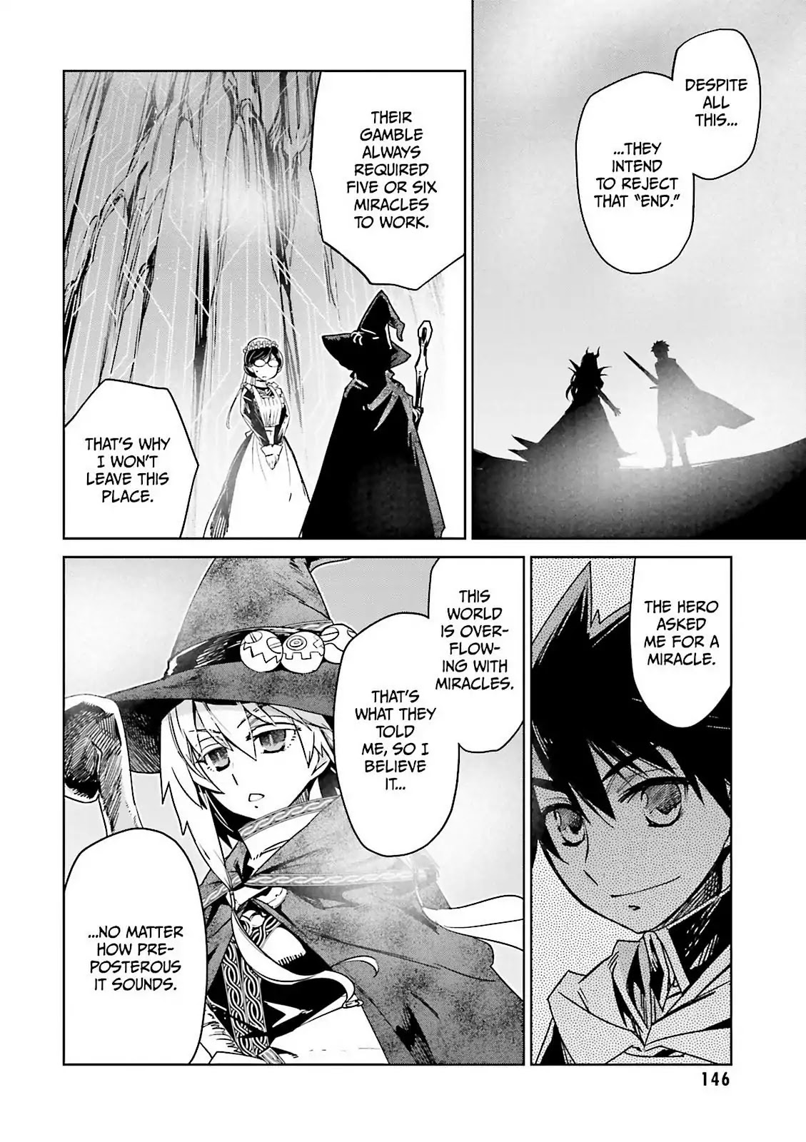 Maoyuu Maou Yuusha - "Kono Watashi no Mono Tonare, Yuusha yo" "Kotowaru!" Chapter 52 page 33 - Chapter 52: There is an "End" to Gateway City