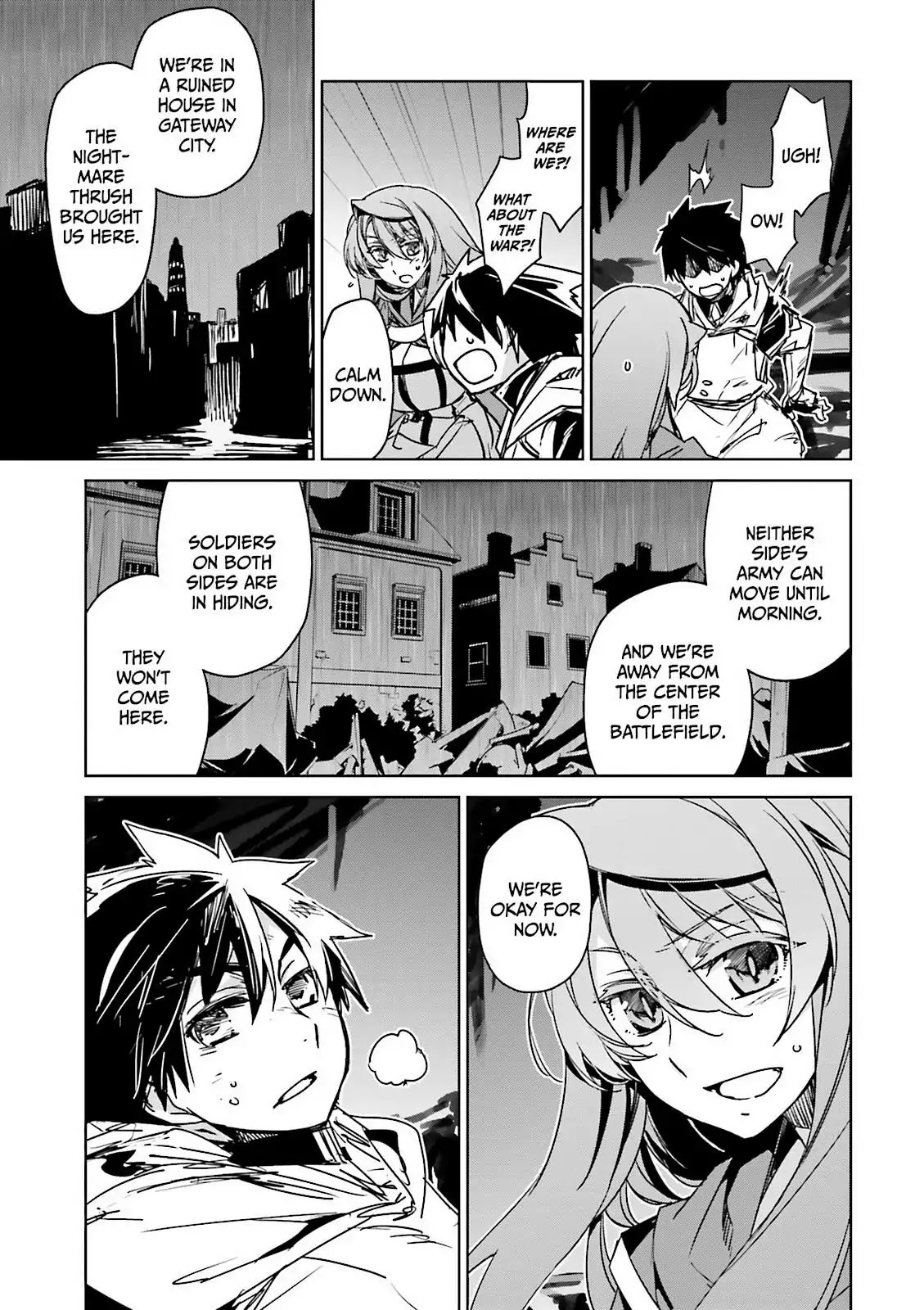 Maoyuu Maou Yuusha - "Kono Watashi no Mono Tonare, Yuusha yo" "Kotowaru!" Chapter 52 page 38 - Chapter 52: There is an "End" to Gateway City