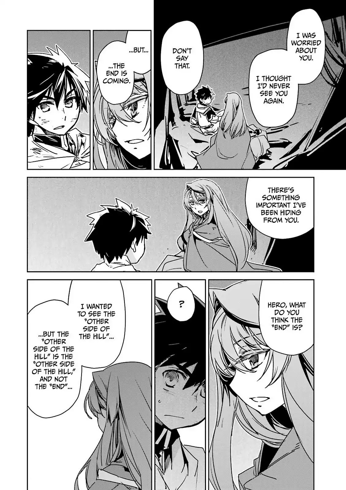 Maoyuu Maou Yuusha - "Kono Watashi no Mono Tonare, Yuusha yo" "Kotowaru!" Chapter 52 page 39 - Chapter 52: There is an "End" to Gateway City