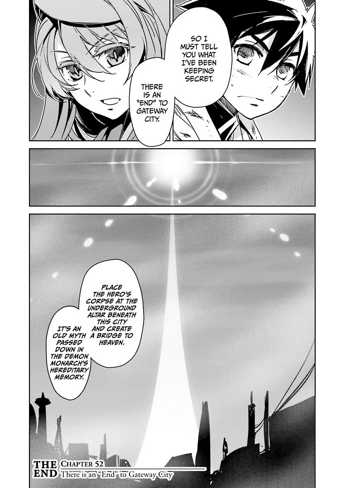 Maoyuu Maou Yuusha - "Kono Watashi no Mono Tonare, Yuusha yo" "Kotowaru!" Chapter 52 page 45 - Chapter 52: There is an "End" to Gateway City